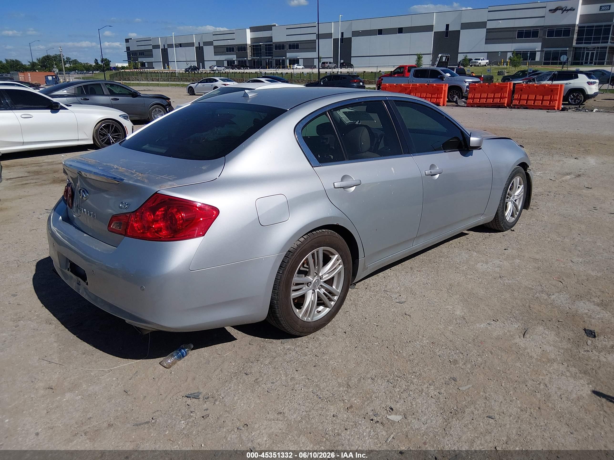 2013 Infiniti G37 Journey Silver vin: JN1CV6AP5DM711594