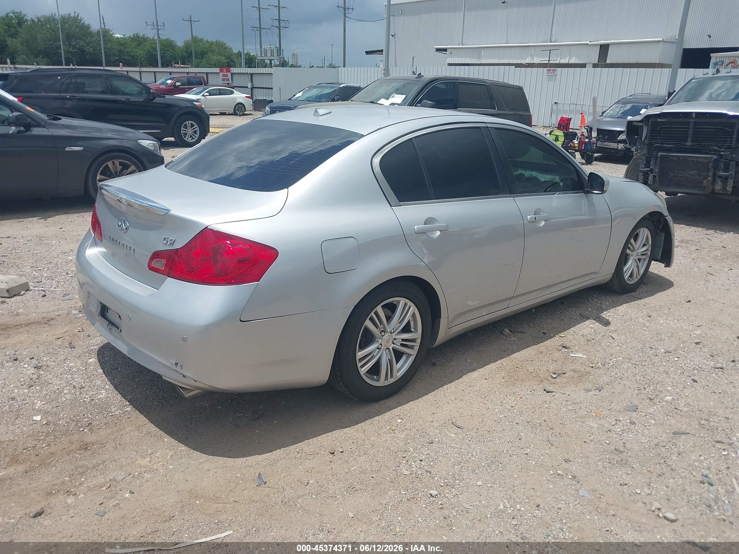 2013 Infiniti G37 Journey Silver vin: JN1CV6AP5DM722806
