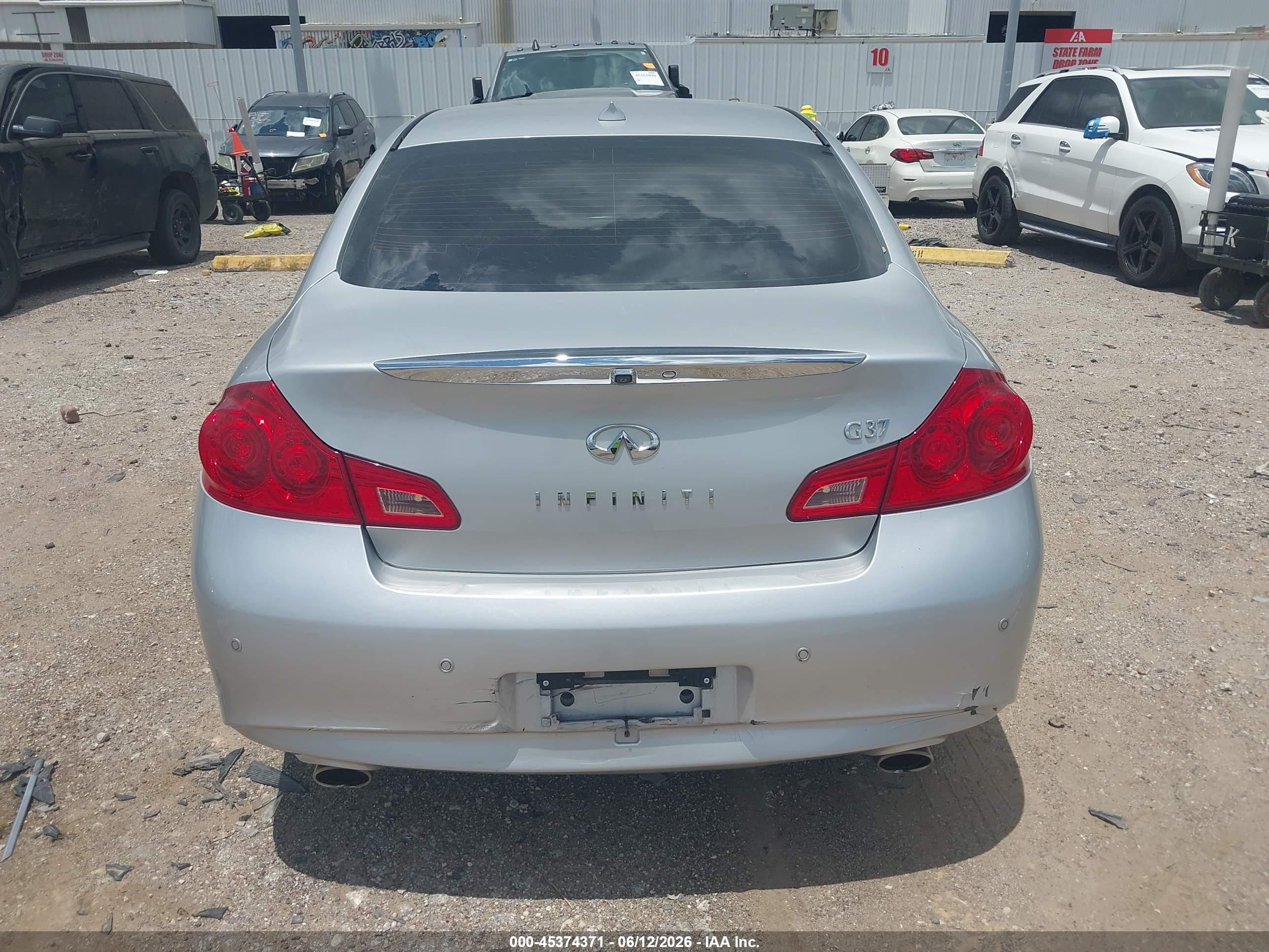 2013 Infiniti G37 Journey Silver vin: JN1CV6AP5DM722806