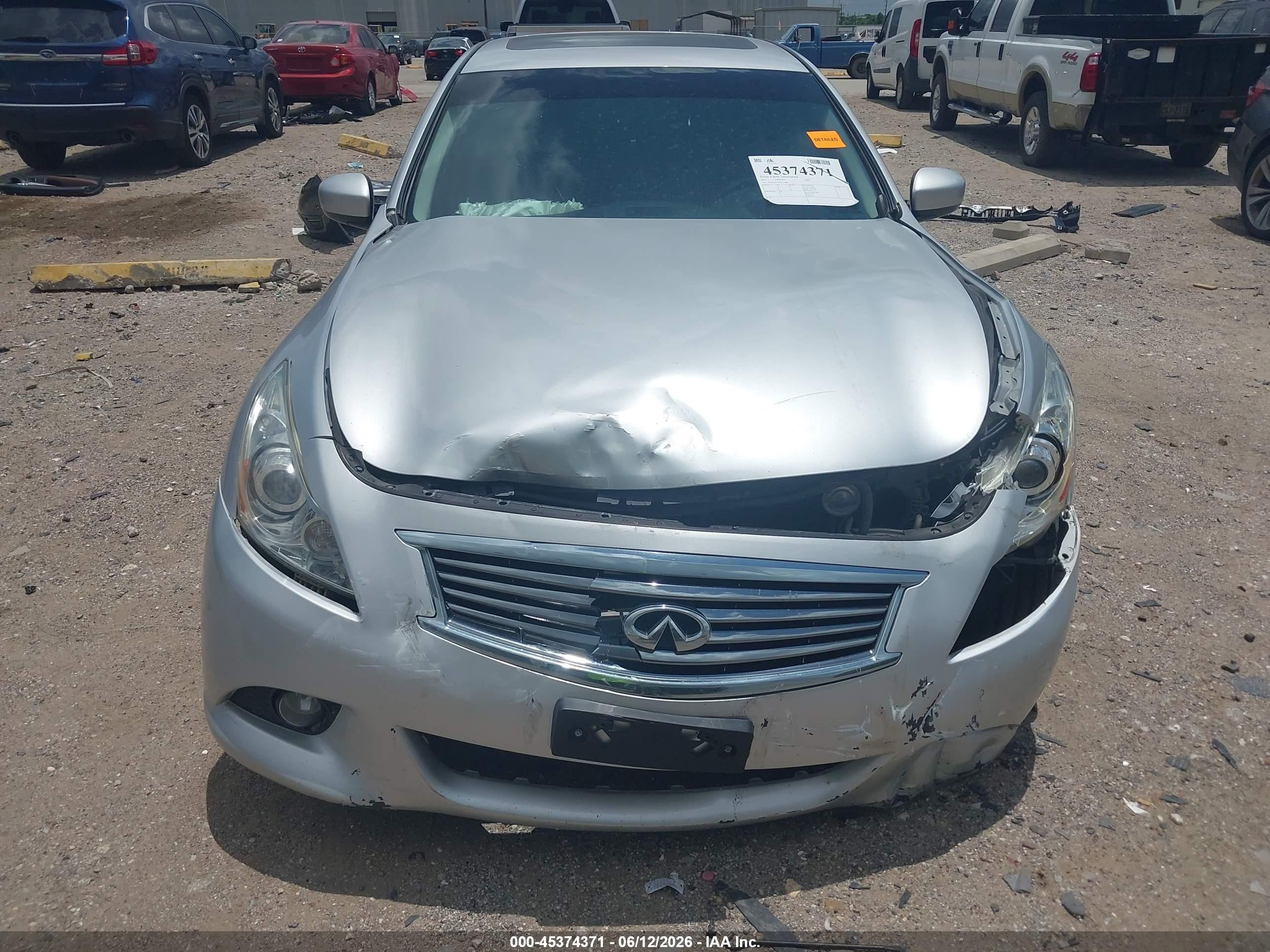2013 Infiniti G37 Journey Silver vin: JN1CV6AP5DM722806