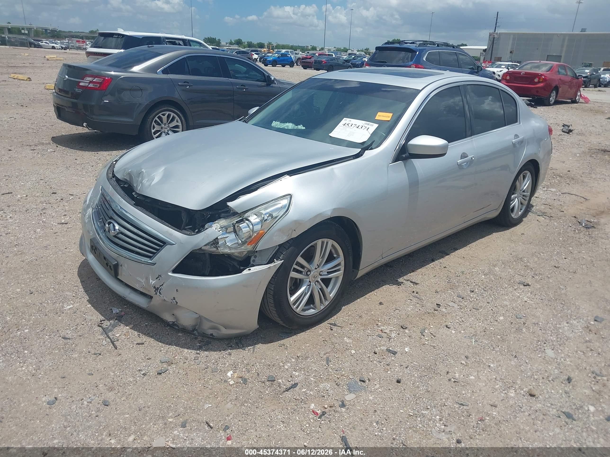 2013 Infiniti G37 Journey Silver vin: JN1CV6AP5DM722806