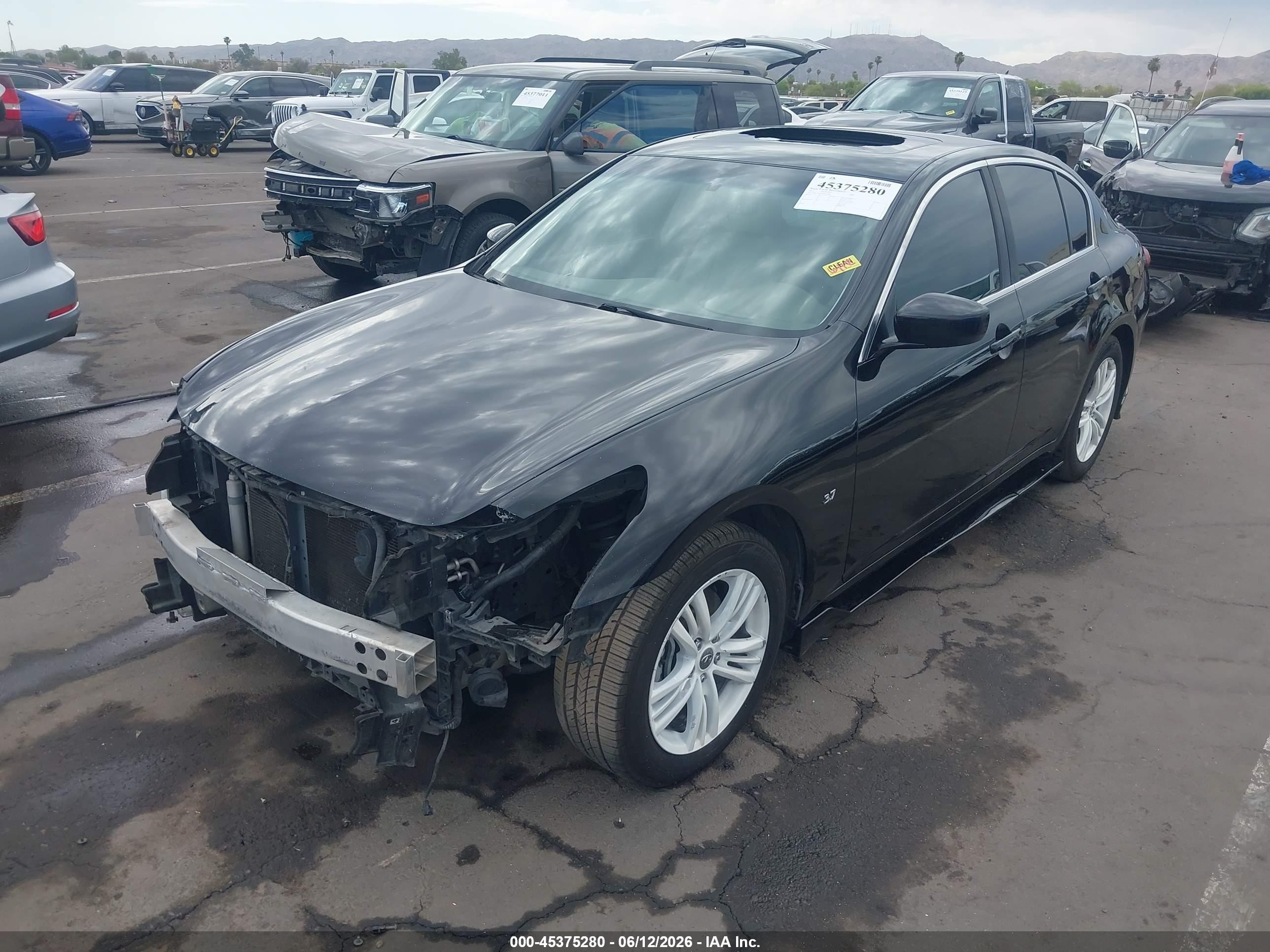 2015 Infiniti Q40   Black vin: JN1CV6AP5FM502696