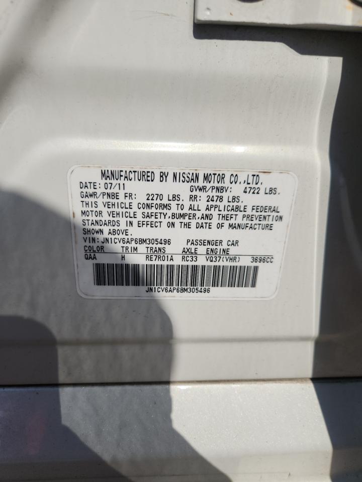 2011 Infiniti G37 Sedan Journey White vin: JN1CV6AP6BM305496