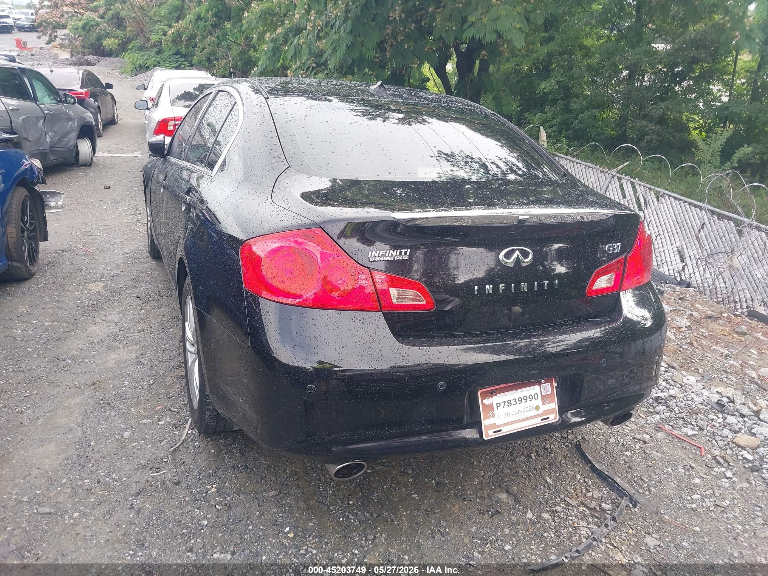 2012 Infiniti G37 Journey Black vin: JN1CV6AP6CM624270