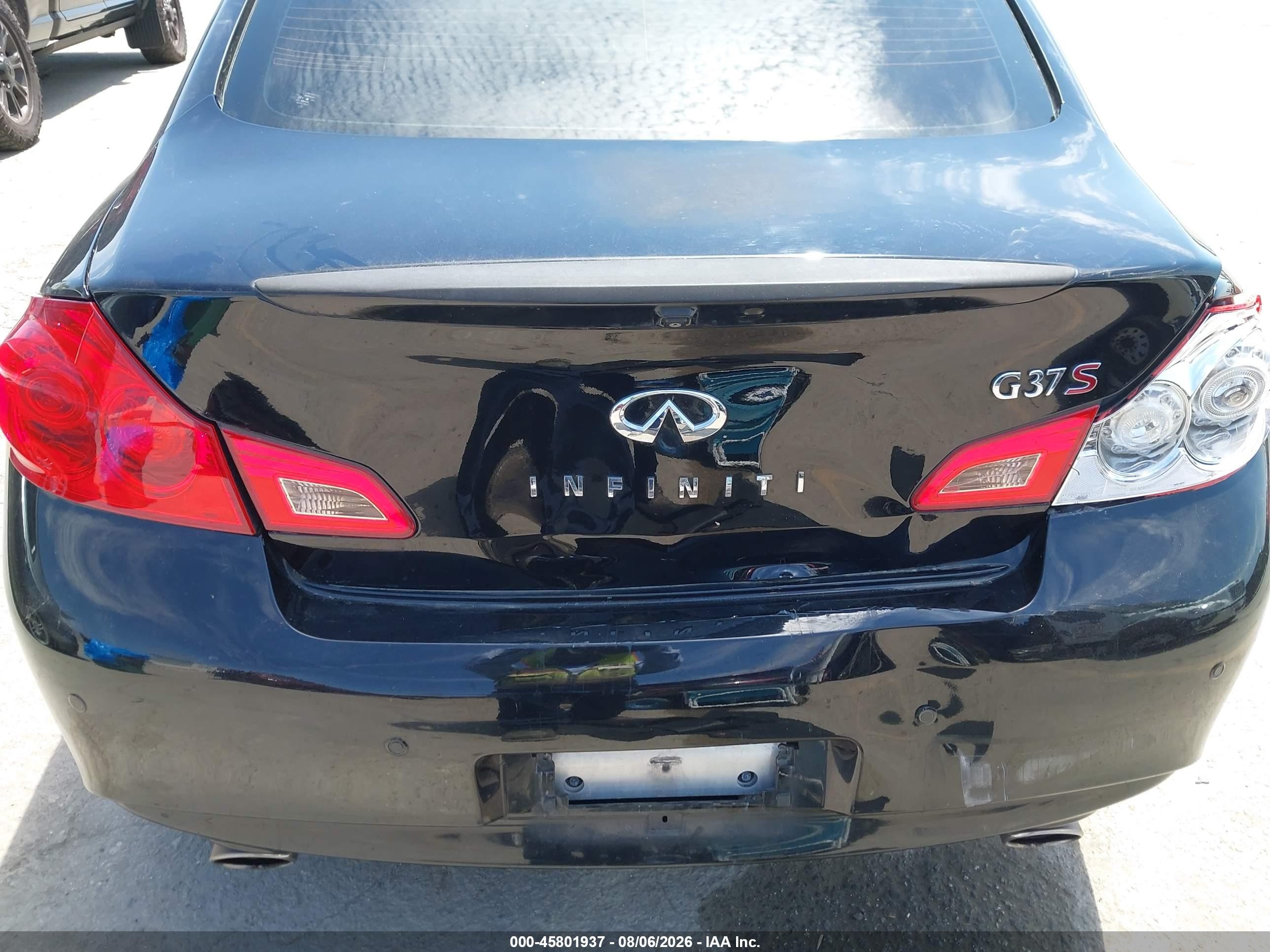 2013 Infiniti G37 Sport Black vin: JN1CV6AP6DM303119