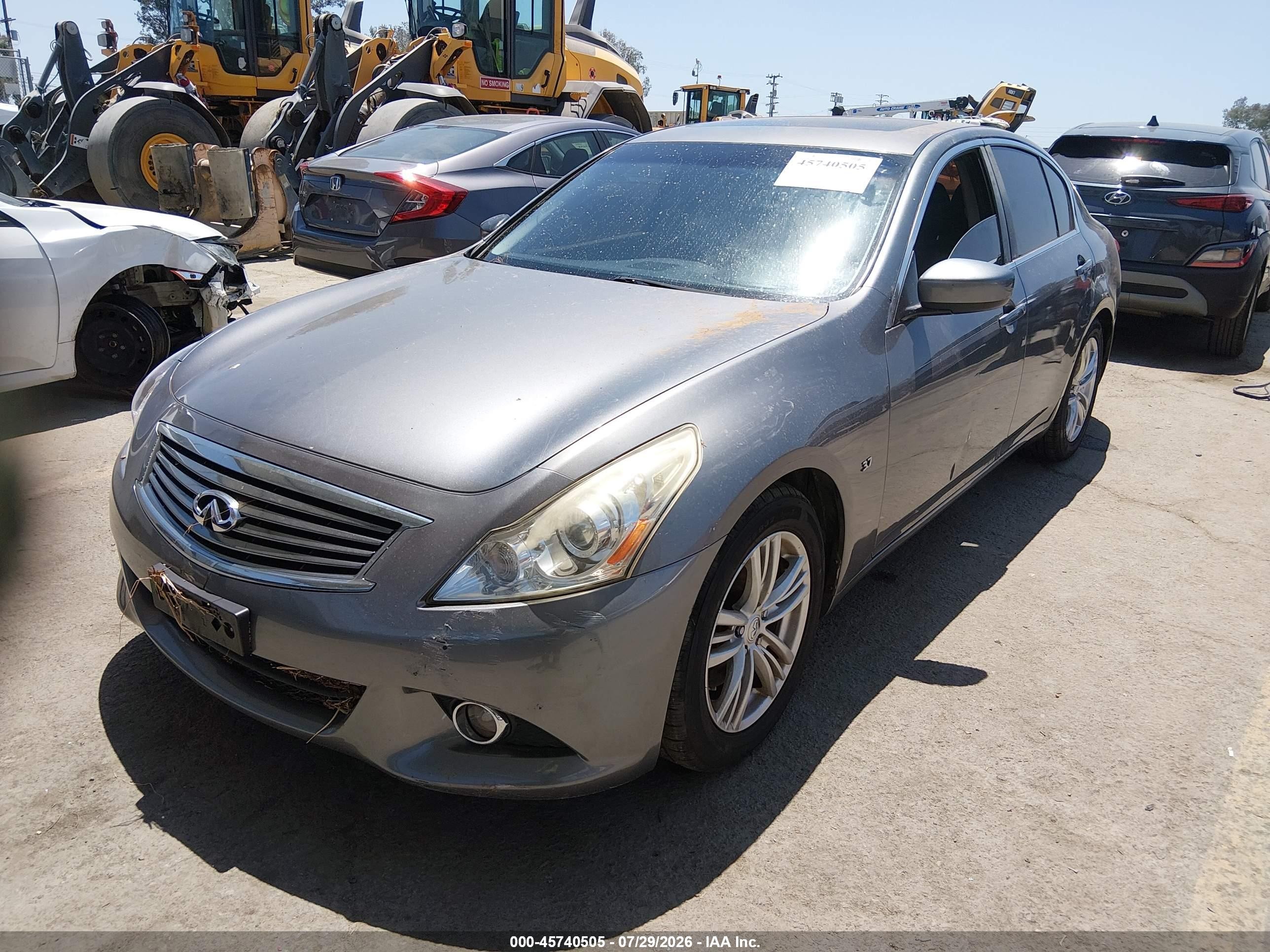 2015 Infiniti Q40   Gray vin: JN1CV6AP6FM502982