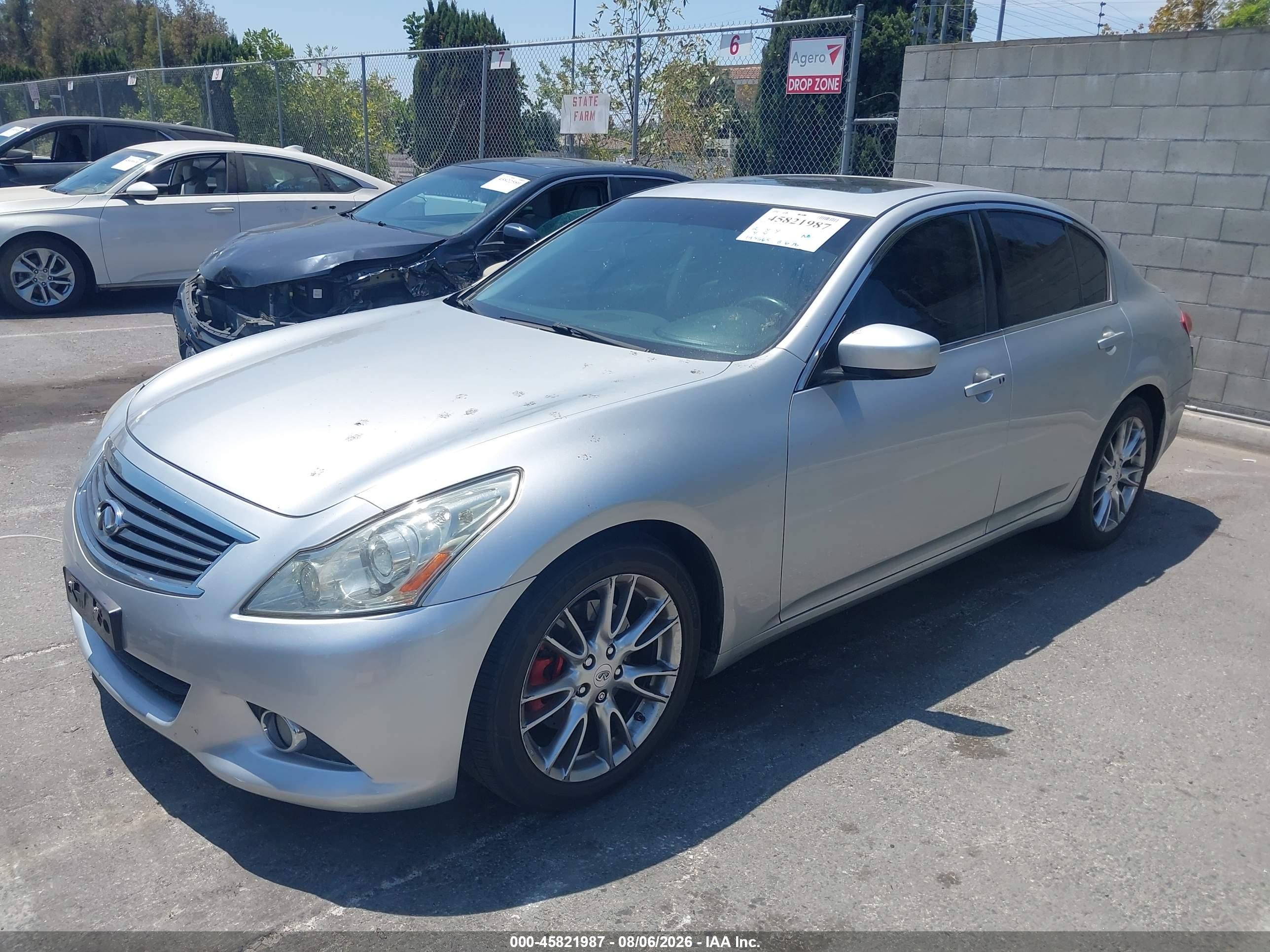 2010 Infiniti G37 Sport Silver vin: JN1CV6AP7AM400633