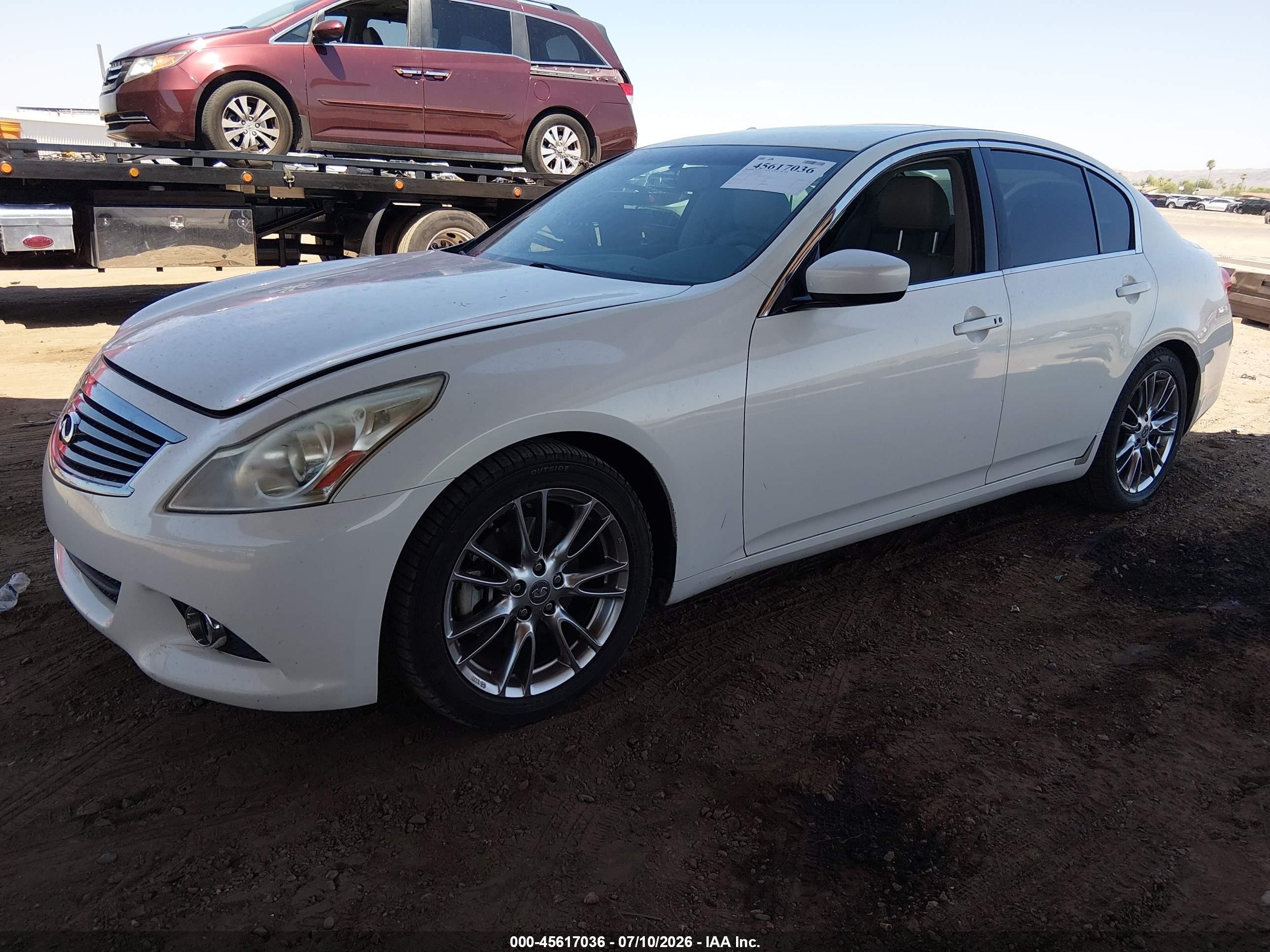2012 Infiniti G37 Journey White vin: JN1CV6AP7CM625718
