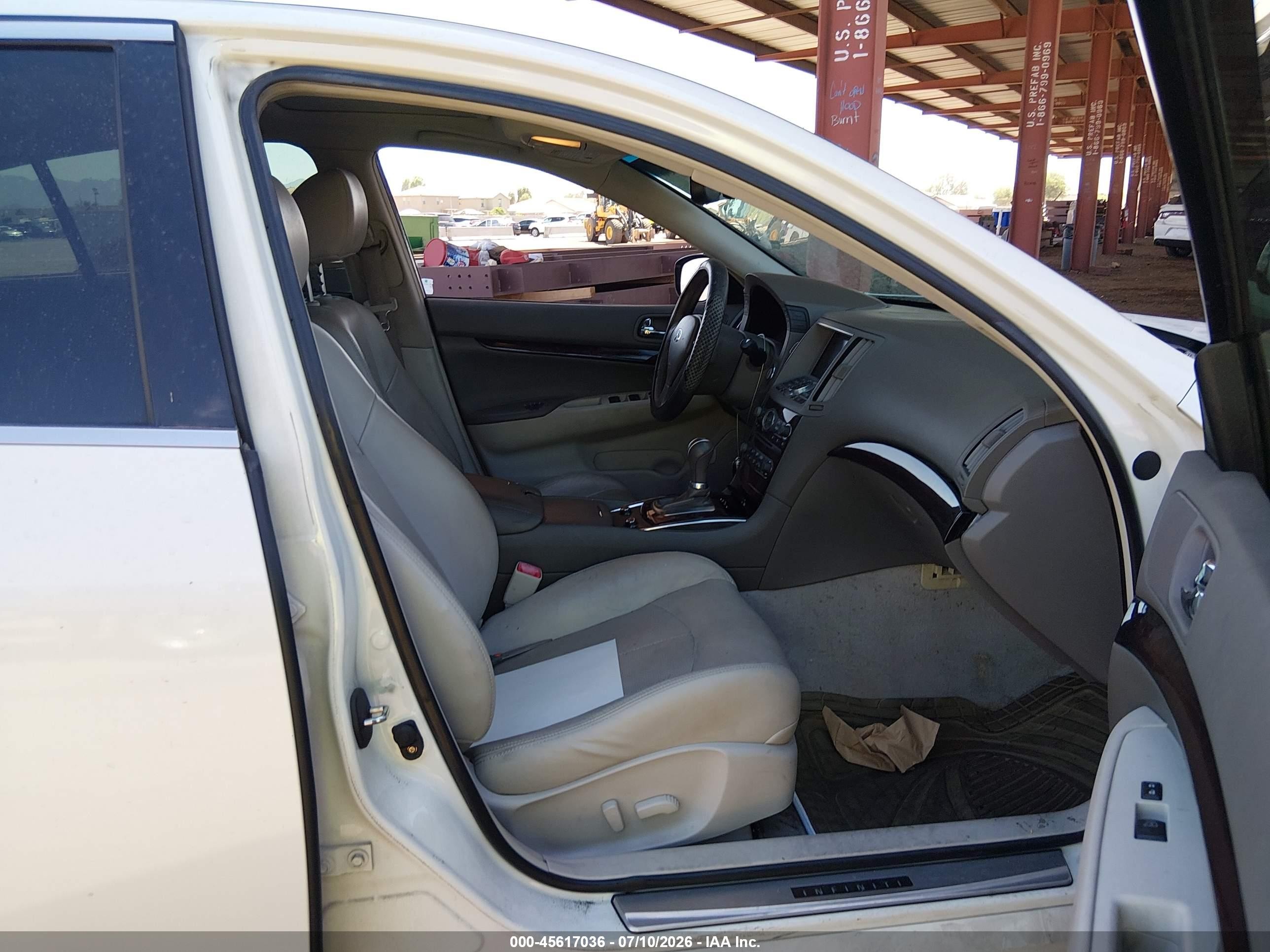 2012 Infiniti G37 Journey White vin: JN1CV6AP7CM625718