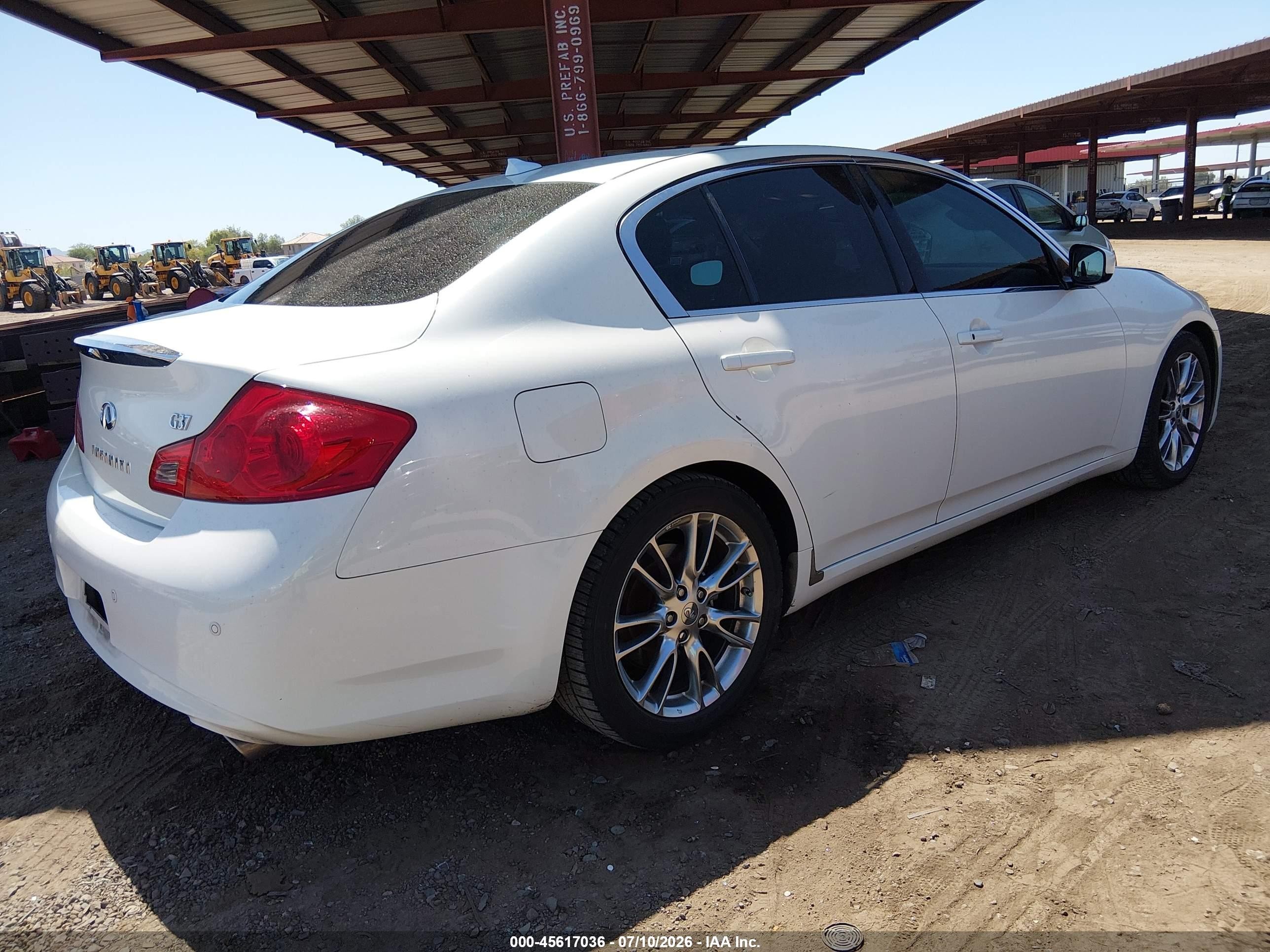2012 Infiniti G37 Journey White vin: JN1CV6AP7CM625718