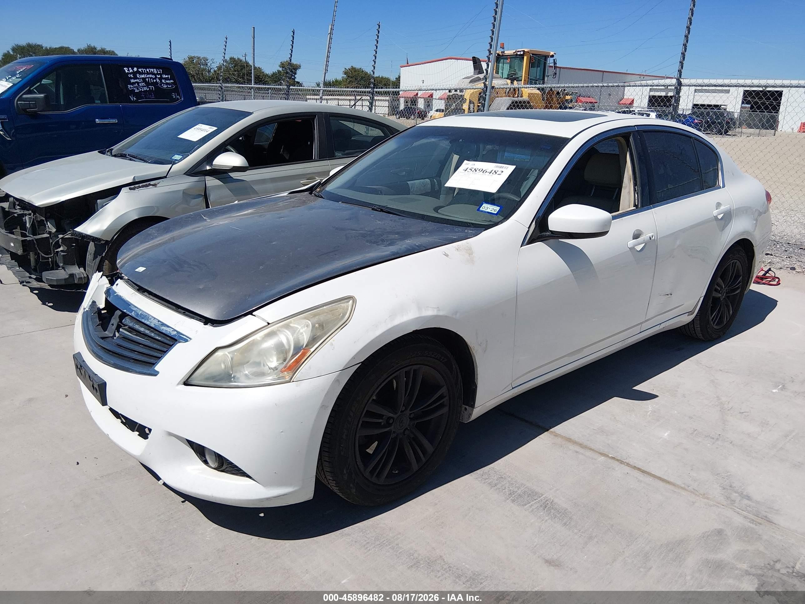 2012 Infiniti G37 Journey White vin: JN1CV6AP7CM931009