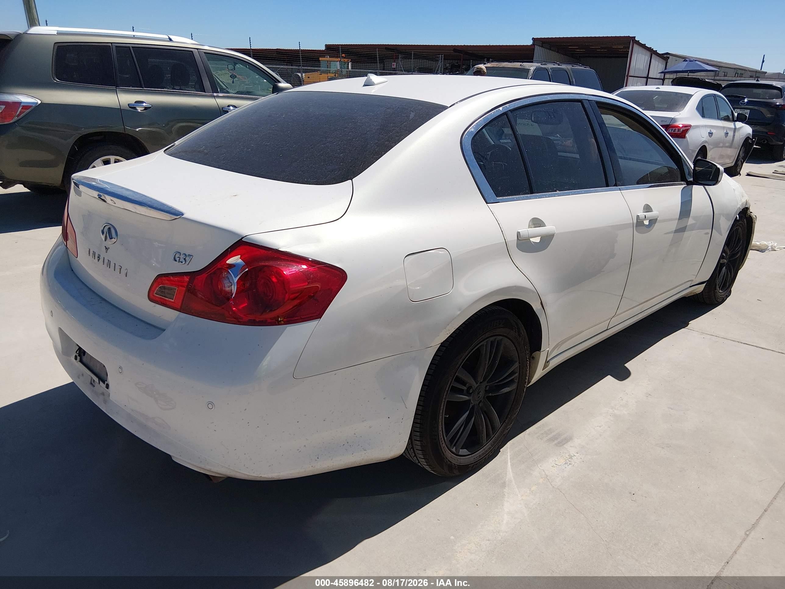 2012 Infiniti G37 Journey White vin: JN1CV6AP7CM931009