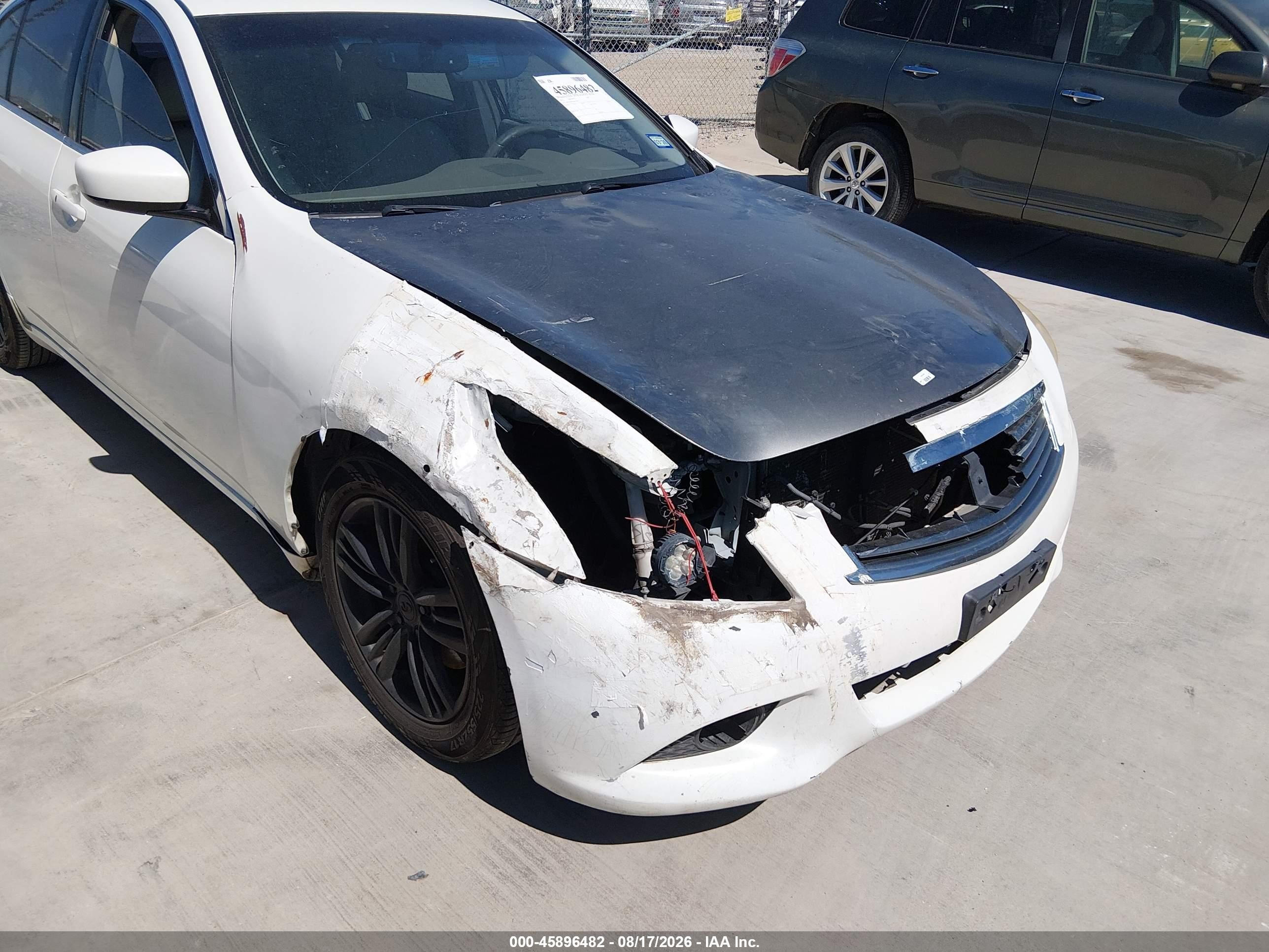2012 Infiniti G37 Journey White vin: JN1CV6AP7CM931009