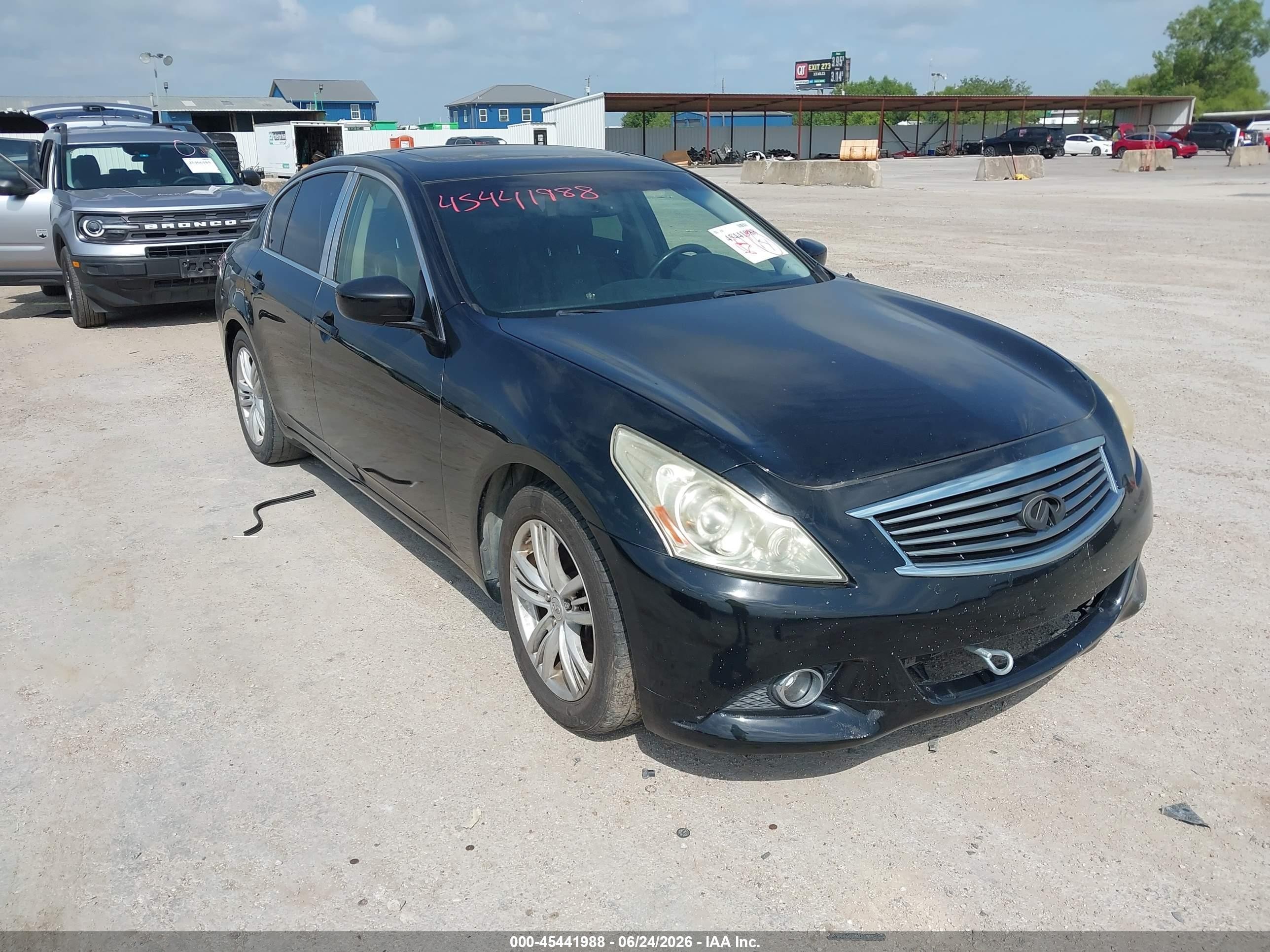 2012 Infiniti G37 Journey Black vin: JN1CV6AP7CM931561