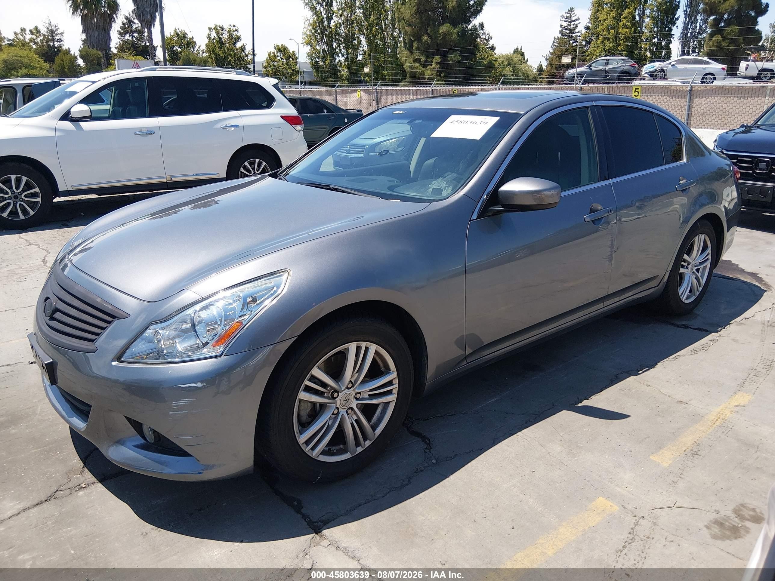 2015 Infiniti Q40   Gray vin: JN1CV6AP7FM580414