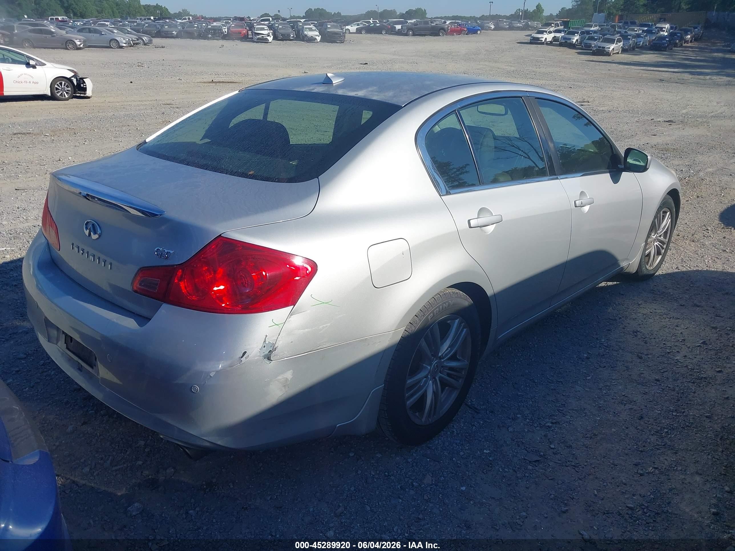 2012 Infiniti G37 Journey Silver vin: JN1CV6AP8CM629552