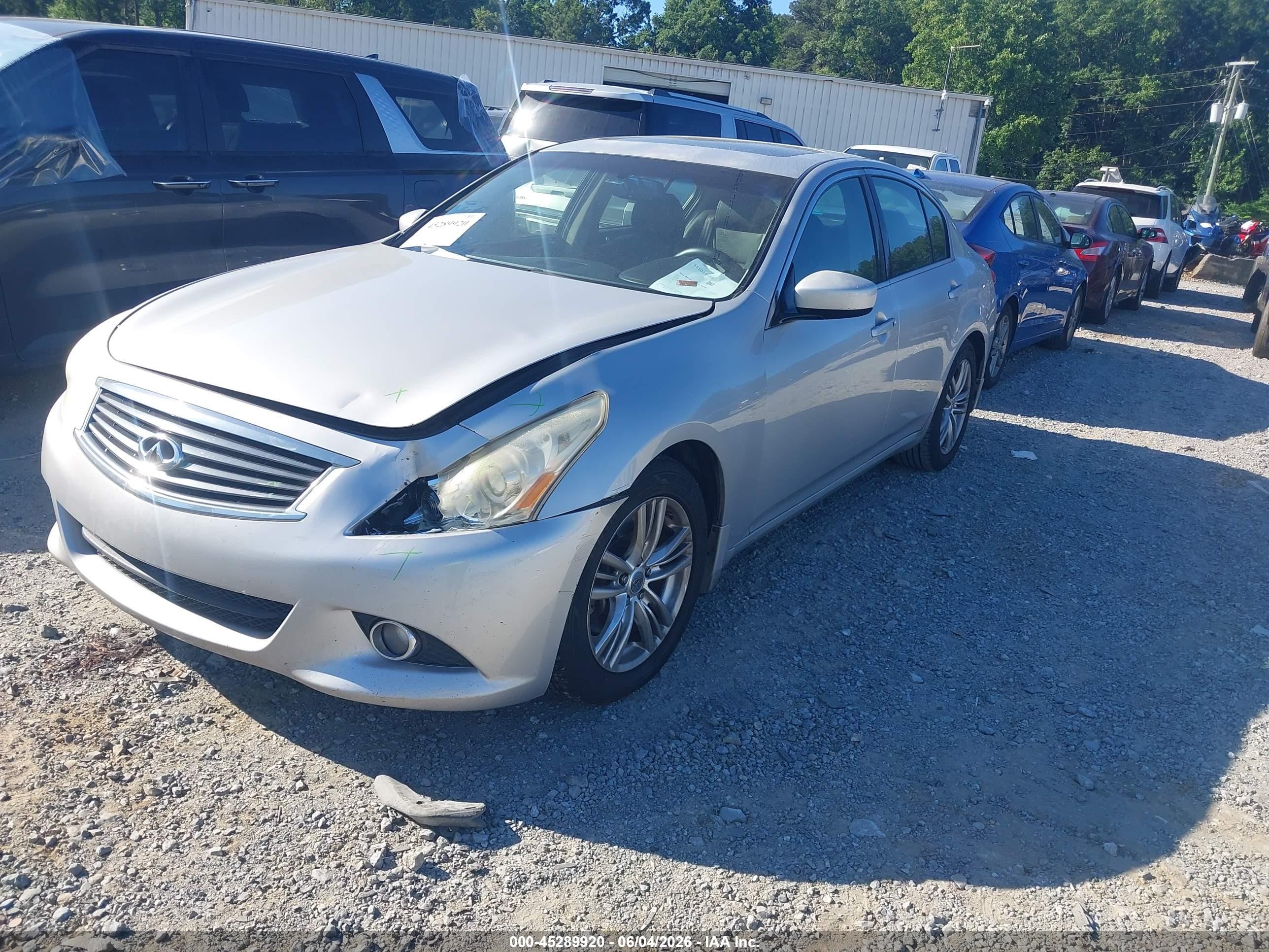2012 Infiniti G37 Journey Silver vin: JN1CV6AP8CM629552