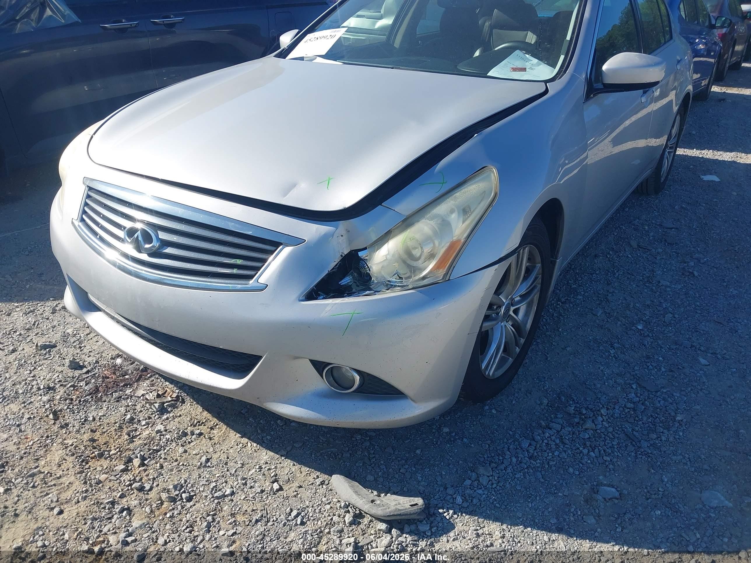 2012 Infiniti G37 Journey Silver vin: JN1CV6AP8CM629552