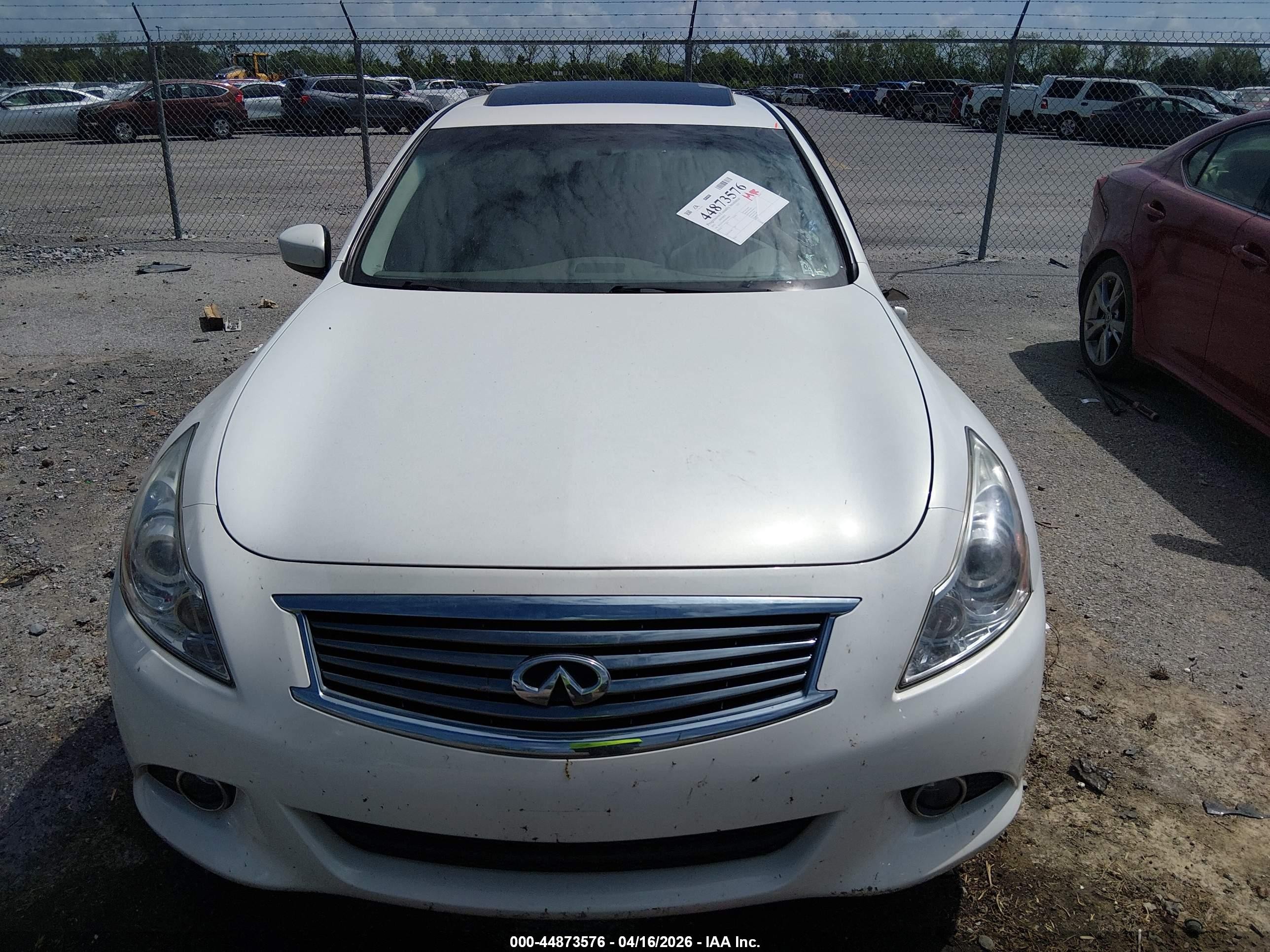 2013 Infiniti G37 Journey White vin: JN1CV6AP8DM304854