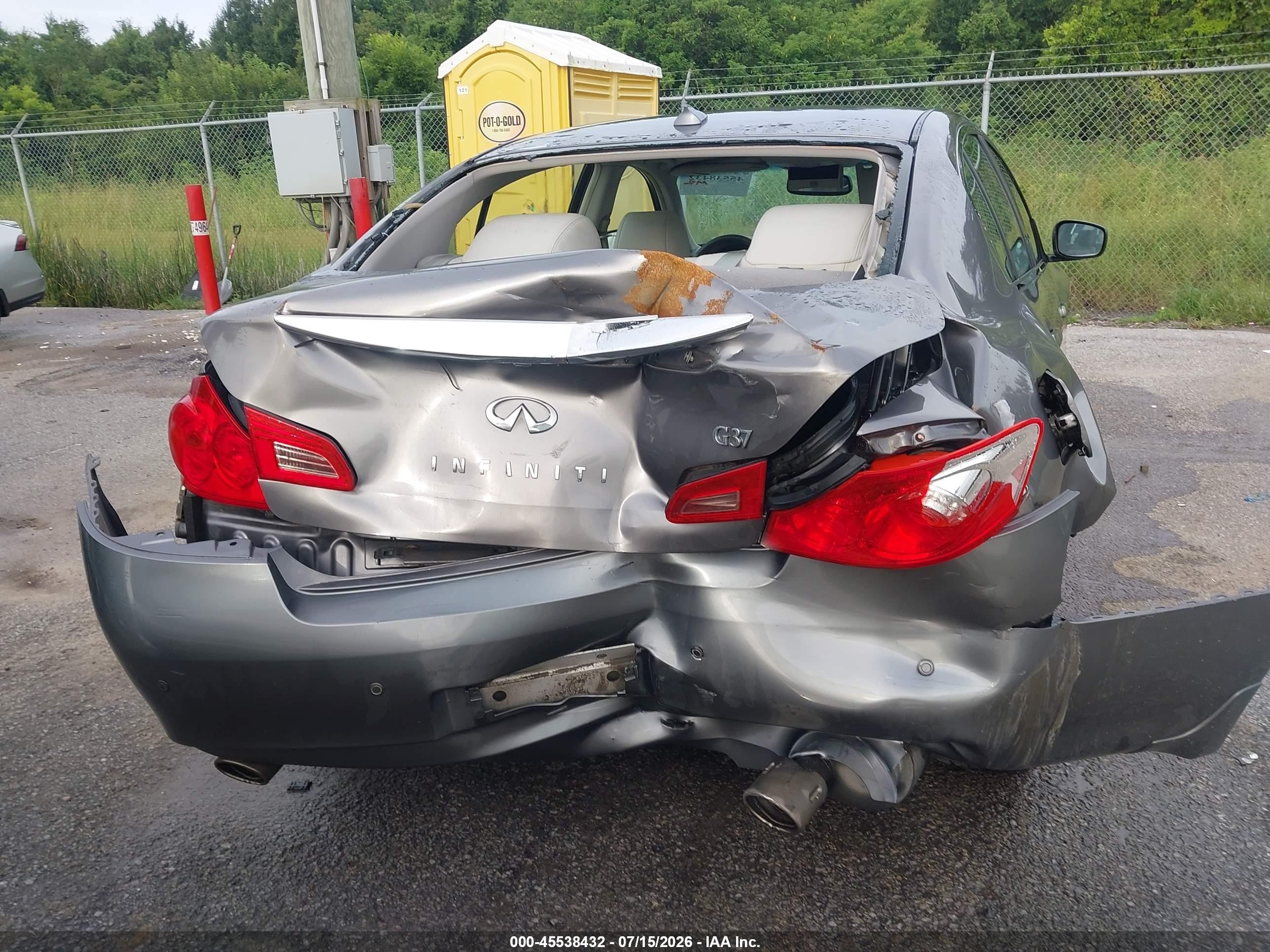 2013 Infiniti G37 Journey Серый vin: JN1CV6AP8DM718961