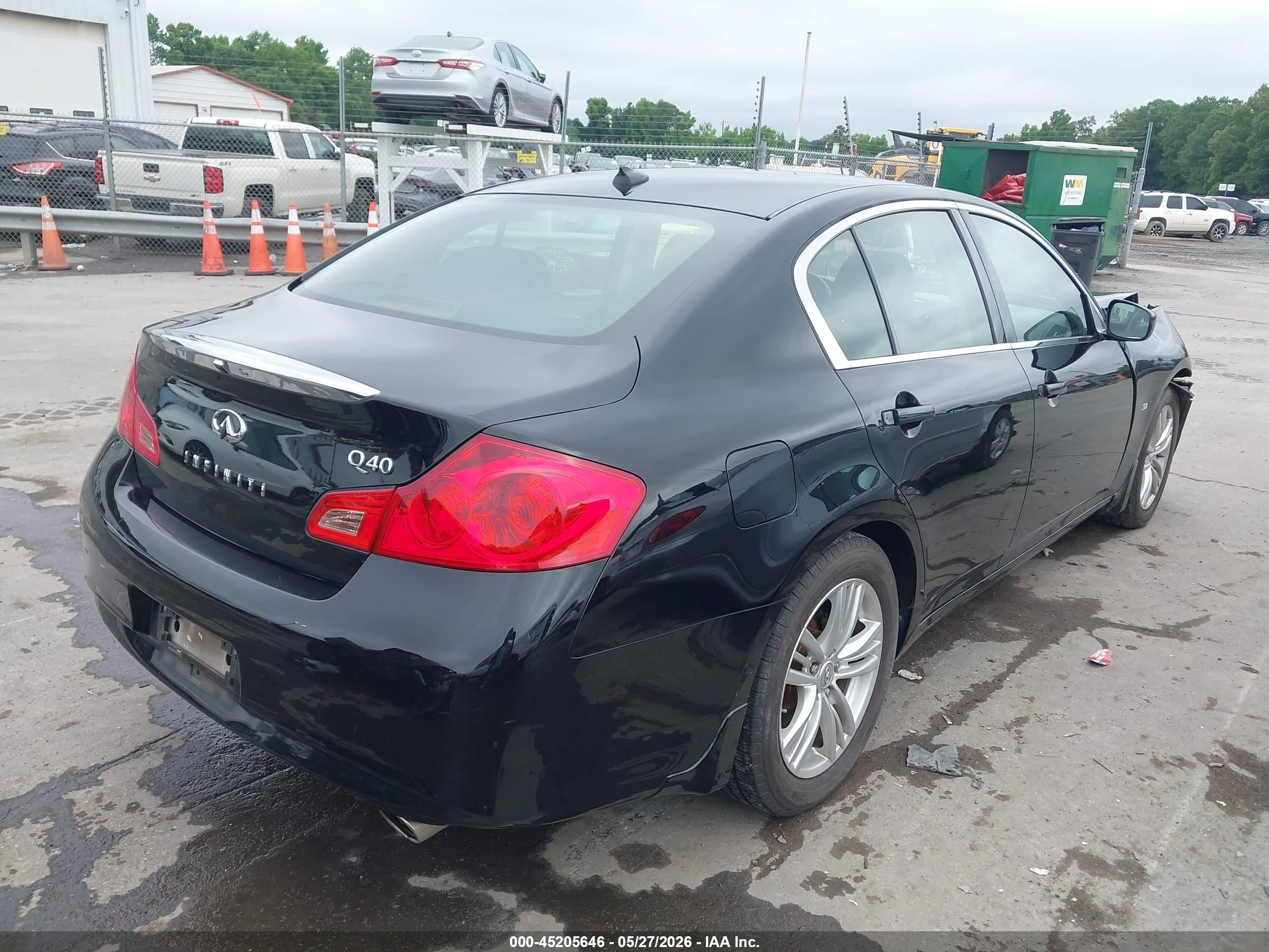 2015 Infiniti Q40   Black vin: JN1CV6AP8FM502188