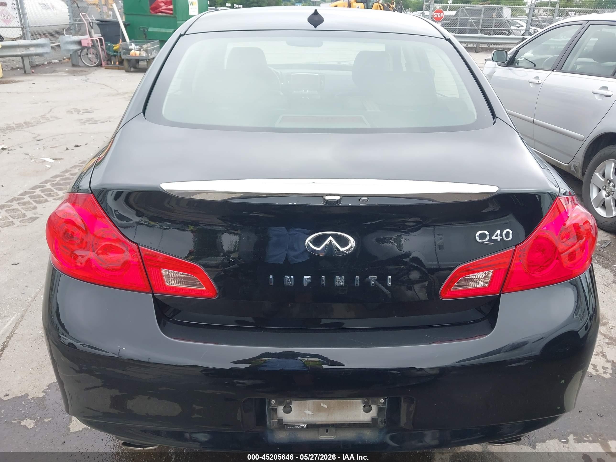 2015 Infiniti Q40   Black vin: JN1CV6AP8FM502188