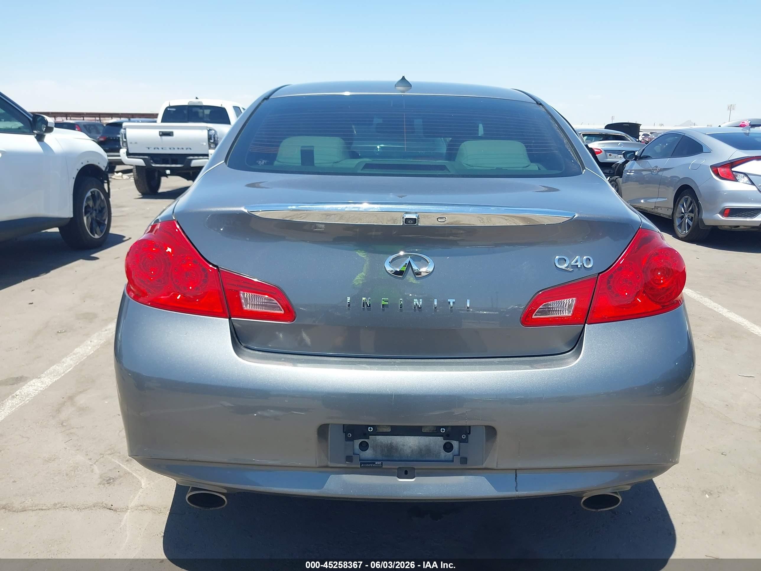 2015 Infiniti Q40   Gray vin: JN1CV6AP8FM503325