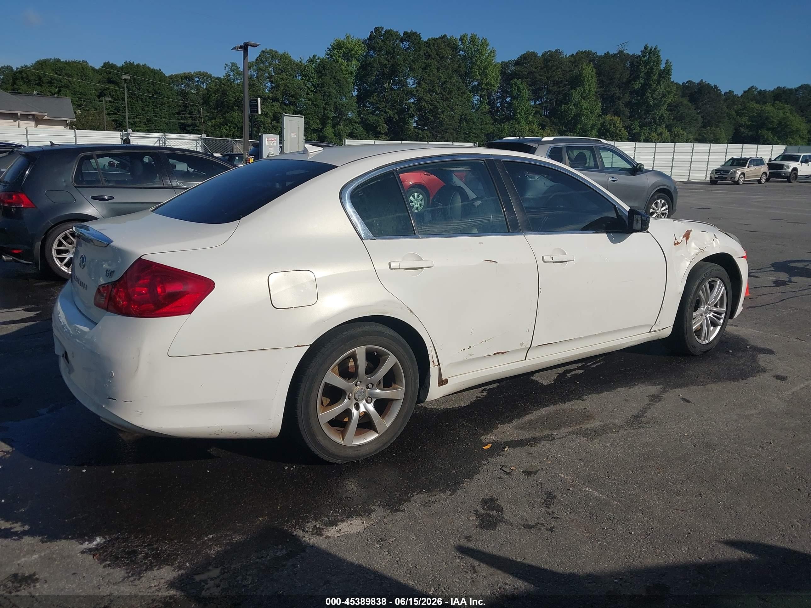 2012 Infiniti G37 Journey White vin: JN1CV6AP9CM933540