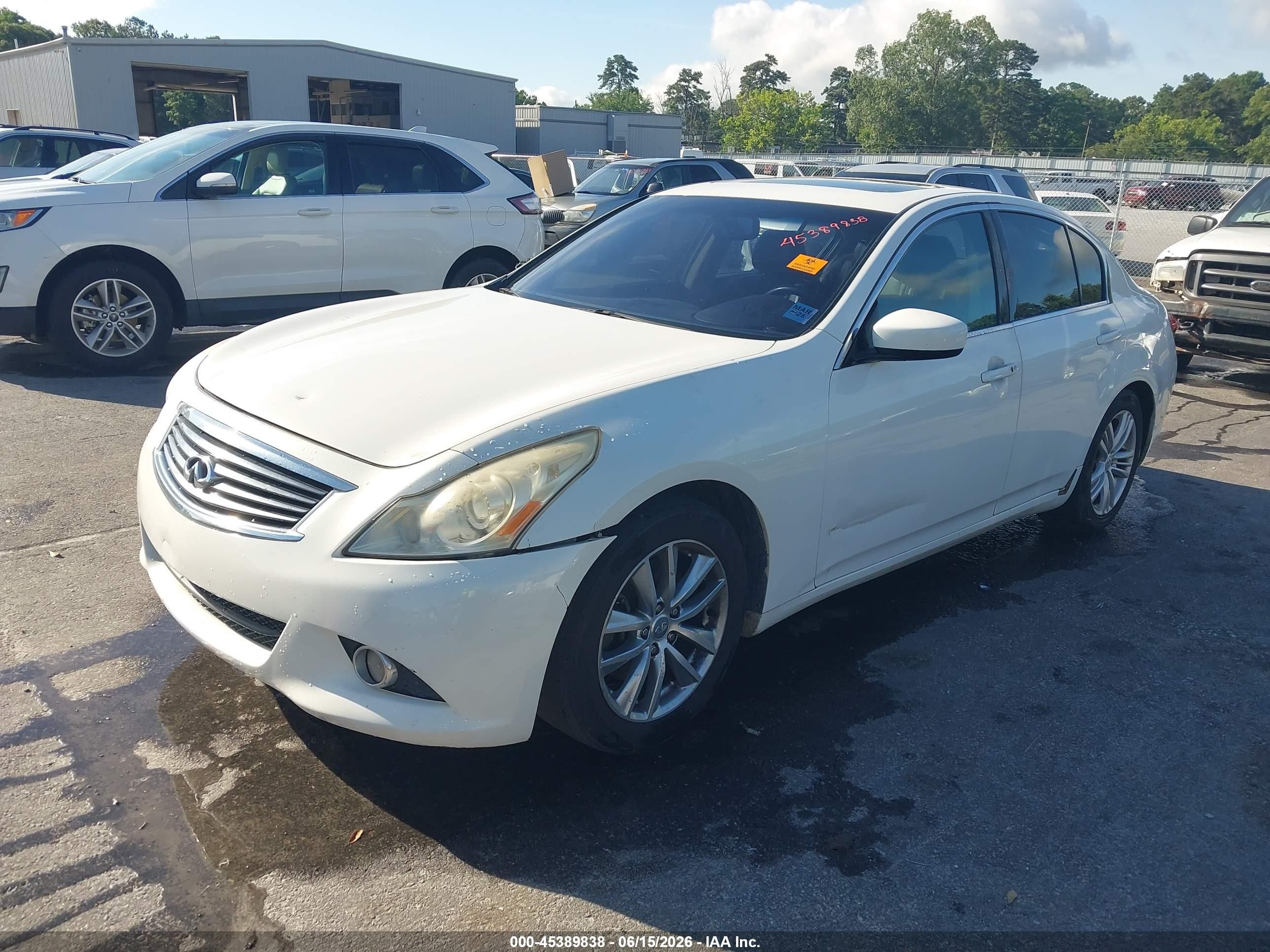 2012 Infiniti G37 Journey White vin: JN1CV6AP9CM933540