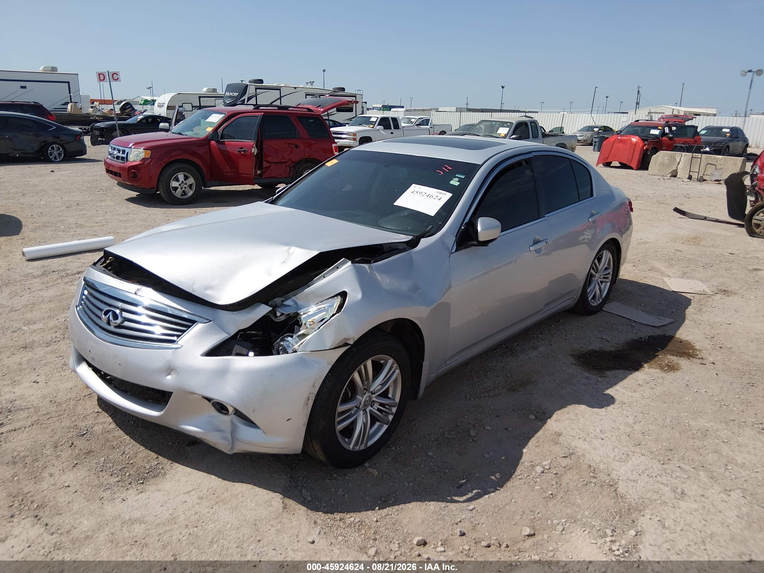 2013 Infiniti G37 Journey Silver vin: JN1CV6AP9DM302532