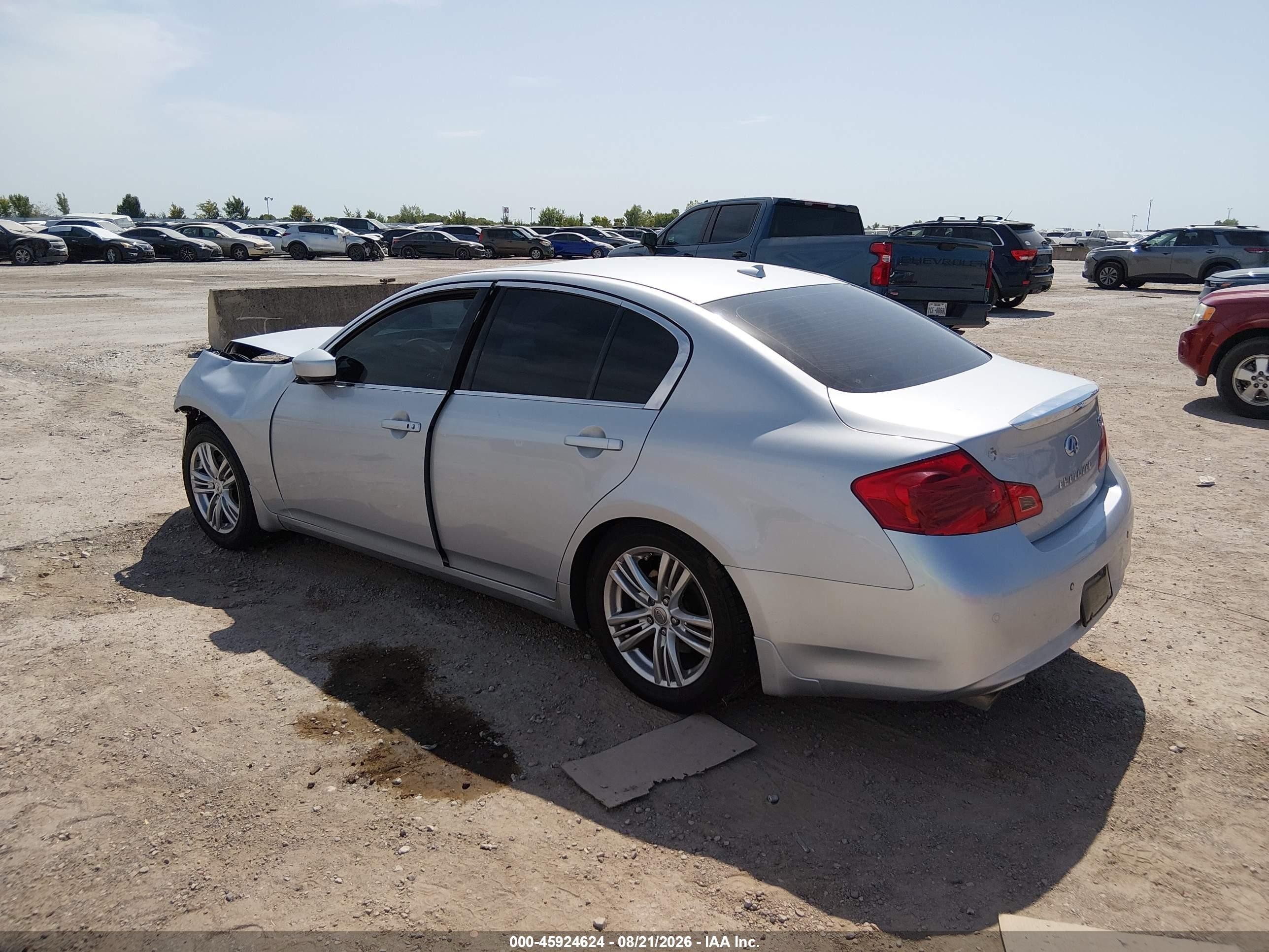 2013 Infiniti G37 Journey Silver vin: JN1CV6AP9DM302532