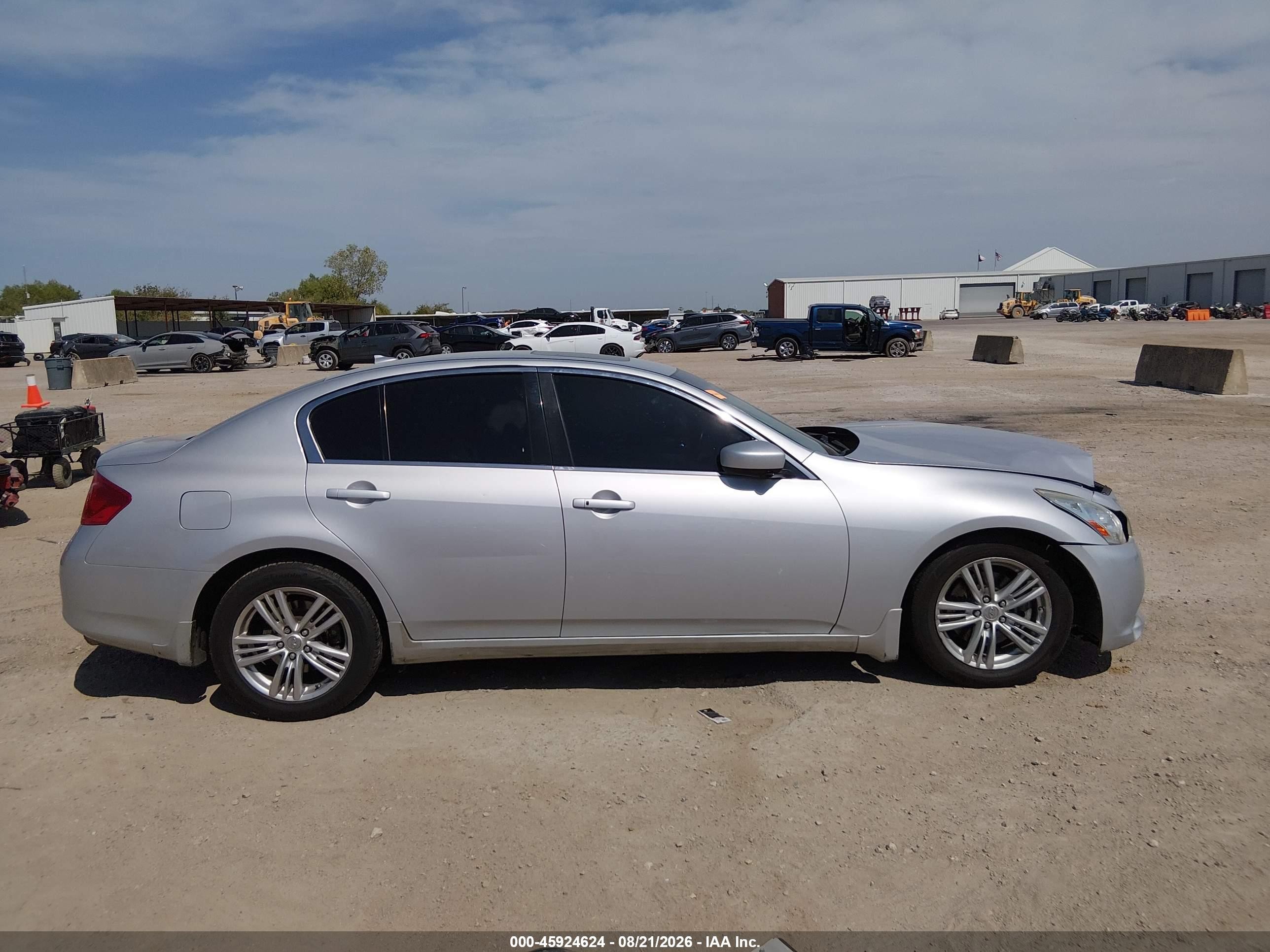 2013 Infiniti G37 Journey Silver vin: JN1CV6AP9DM302532
