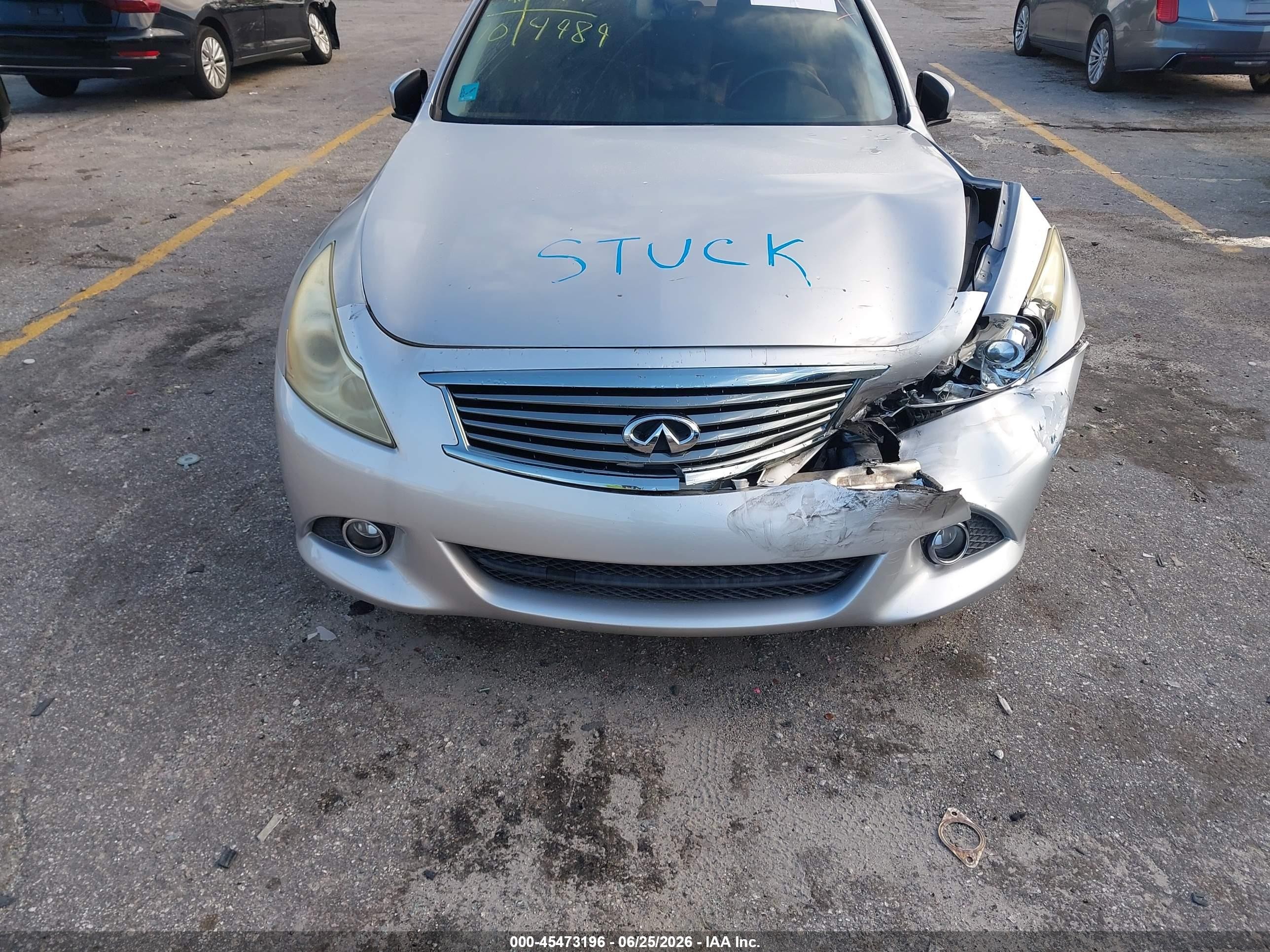 2013 Infiniti G37 Journey Silver vin: JN1CV6AP9DM304989