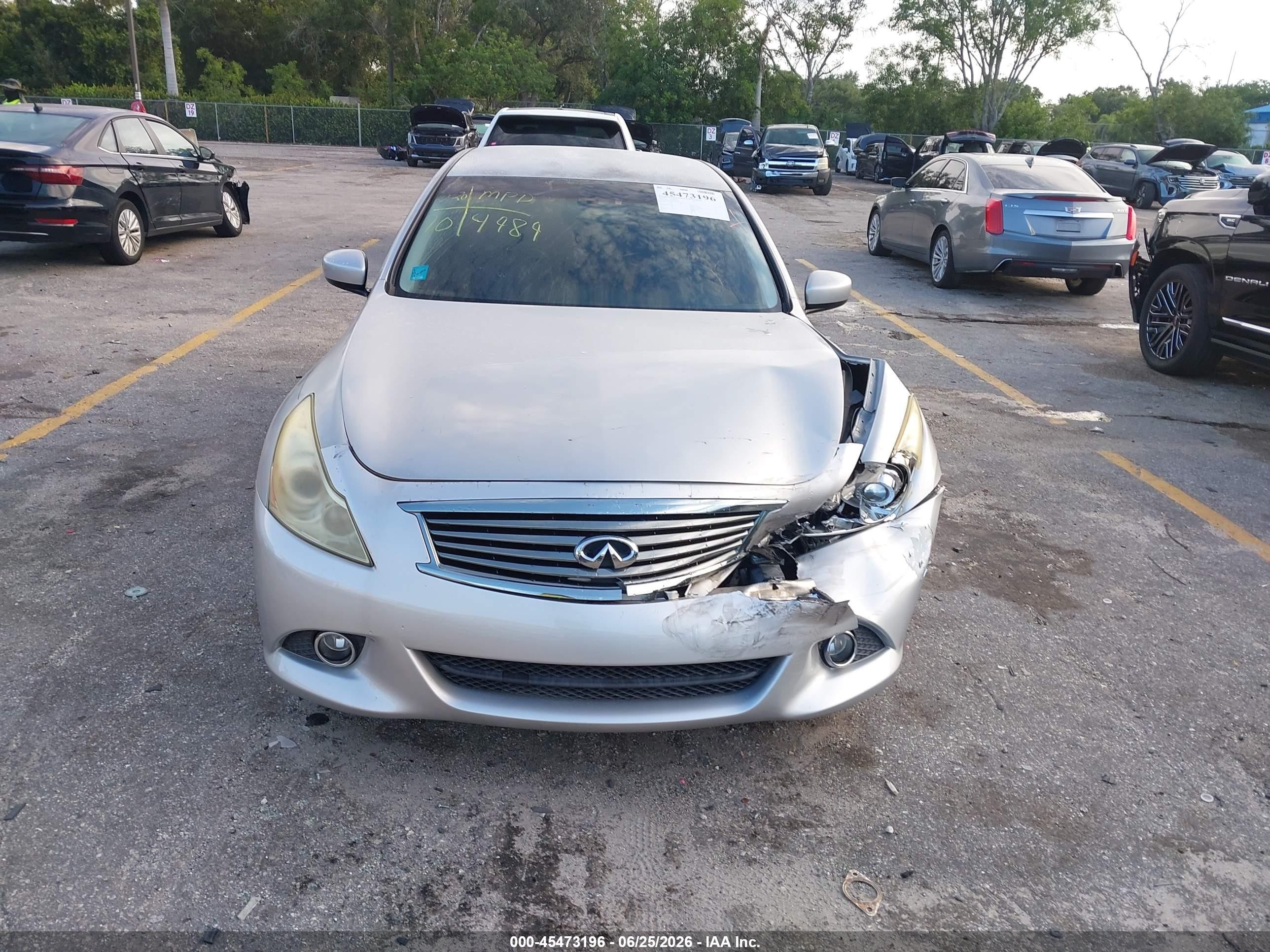 2013 Infiniti G37 Journey Silver vin: JN1CV6AP9DM304989