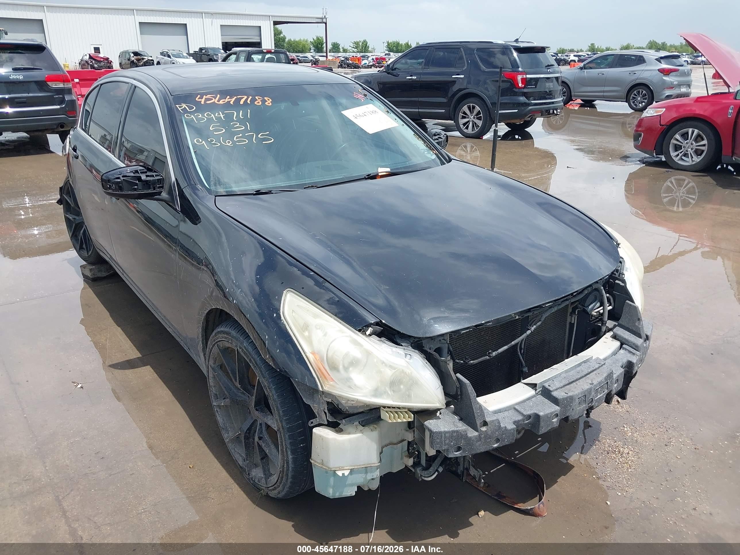 2012 Infiniti G37 Journey Black vin: JN1CV6APXCM936575