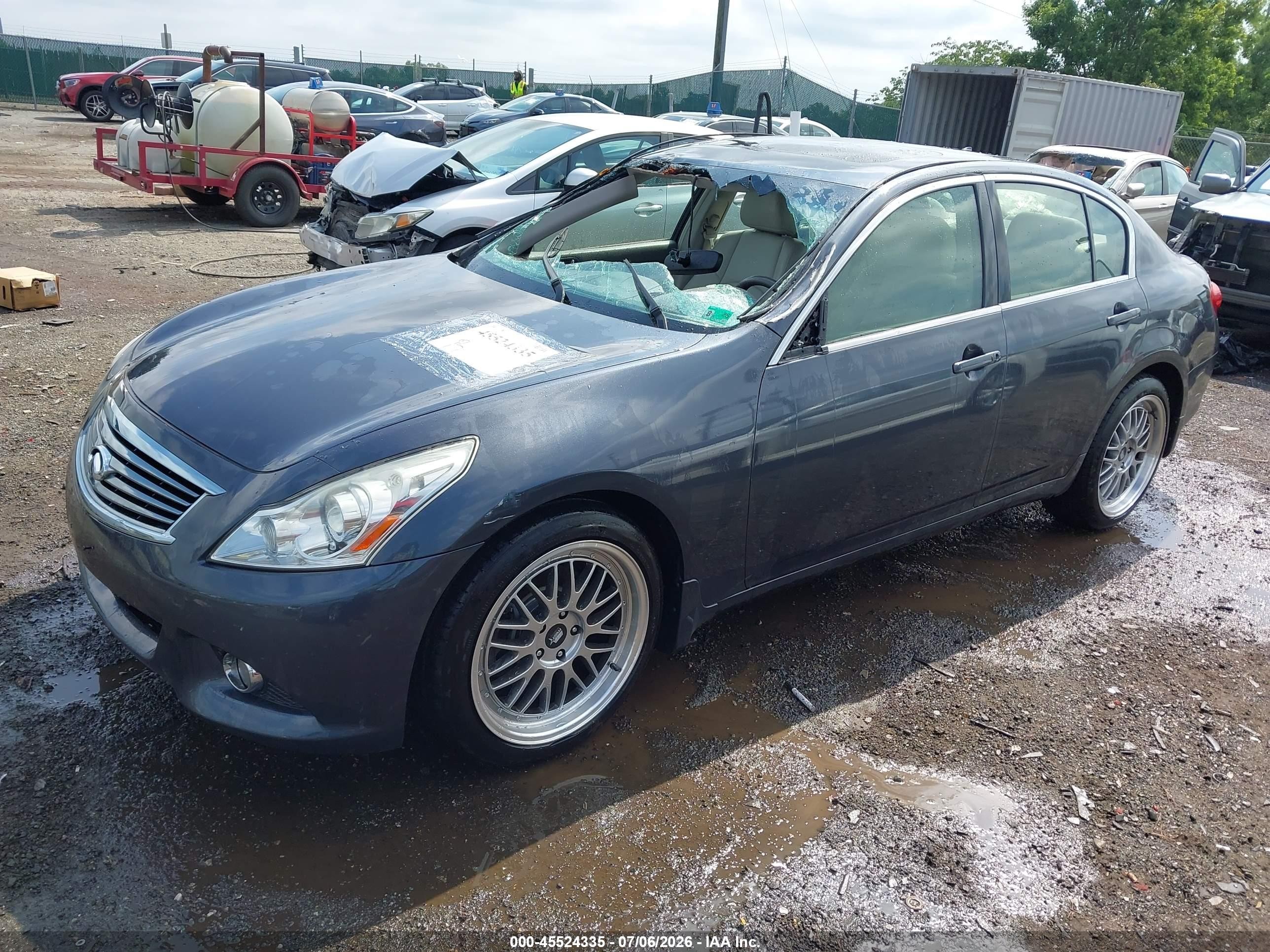 2012 Infiniti G37x Gray vin: JN1CV6AR0CM973670