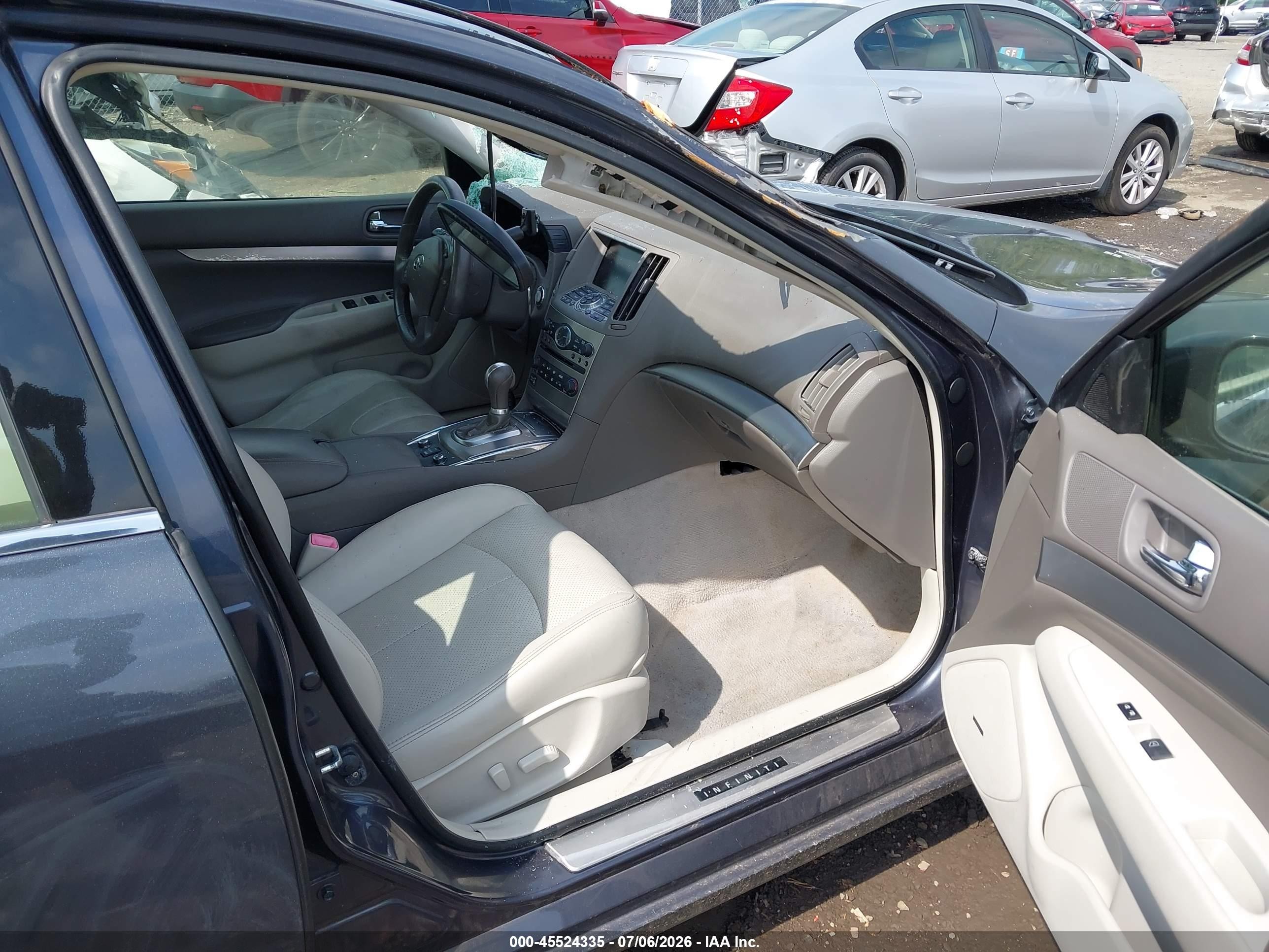 2012 Infiniti G37x Gray vin: JN1CV6AR0CM973670