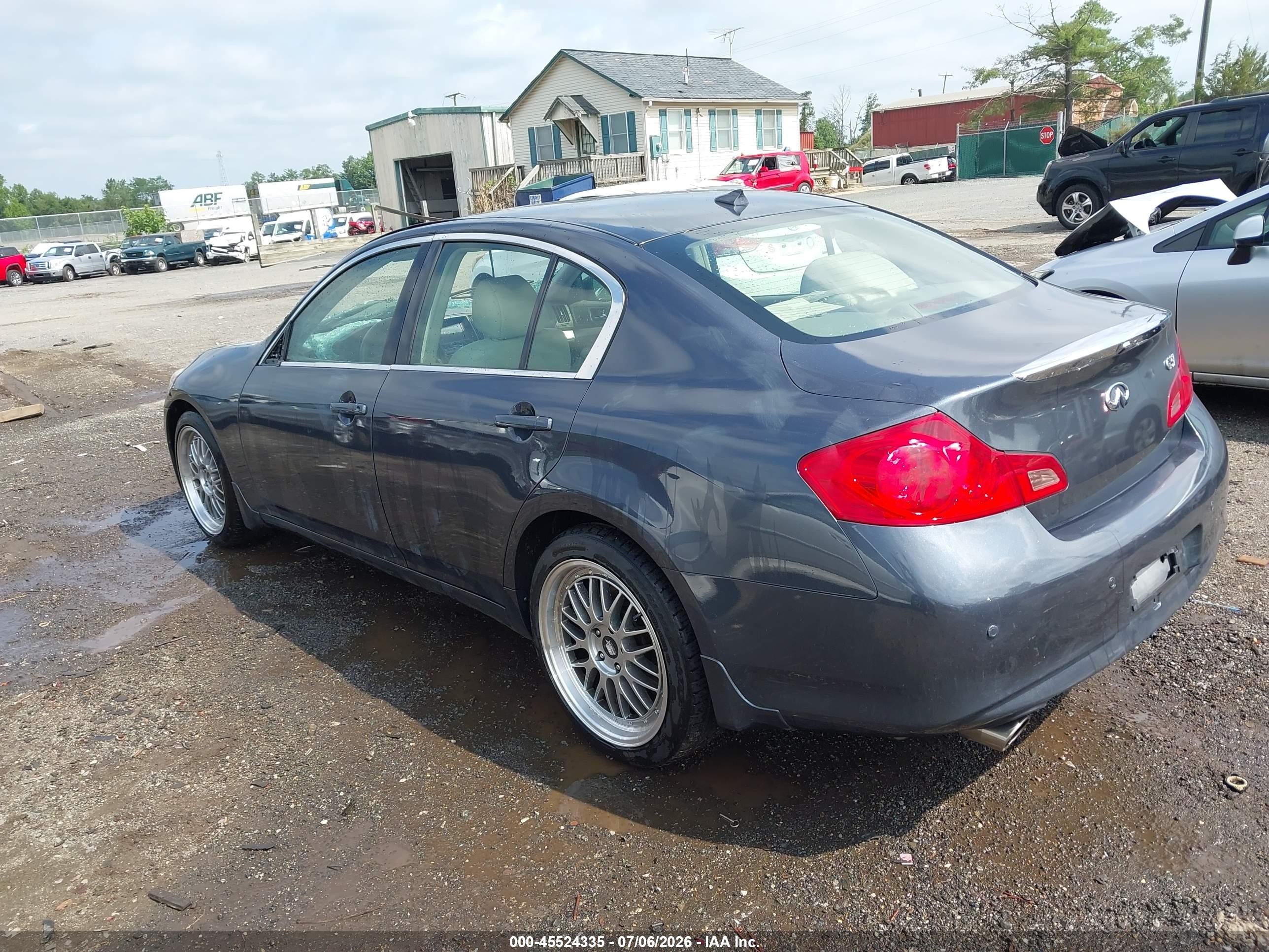 2012 Infiniti G37x Gray vin: JN1CV6AR0CM973670