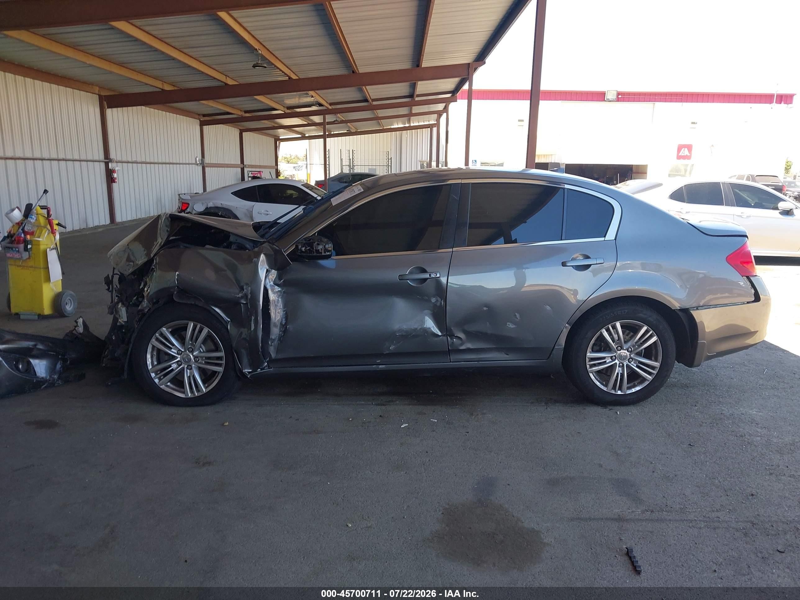 2013 Infiniti G37x   Gray vin: JN1CV6AR0DM354486