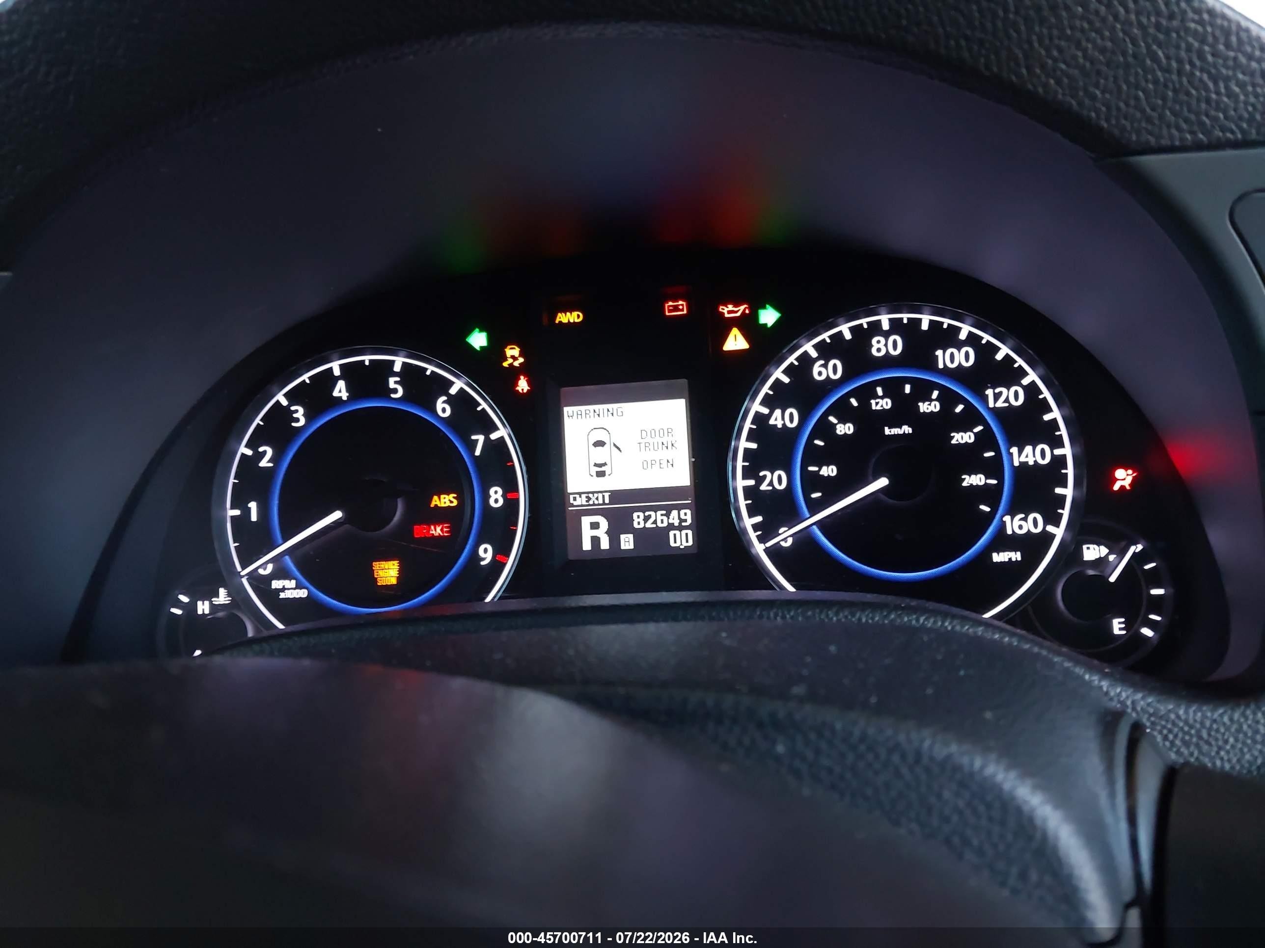 2013 Infiniti G37x   Gray vin: JN1CV6AR0DM354486