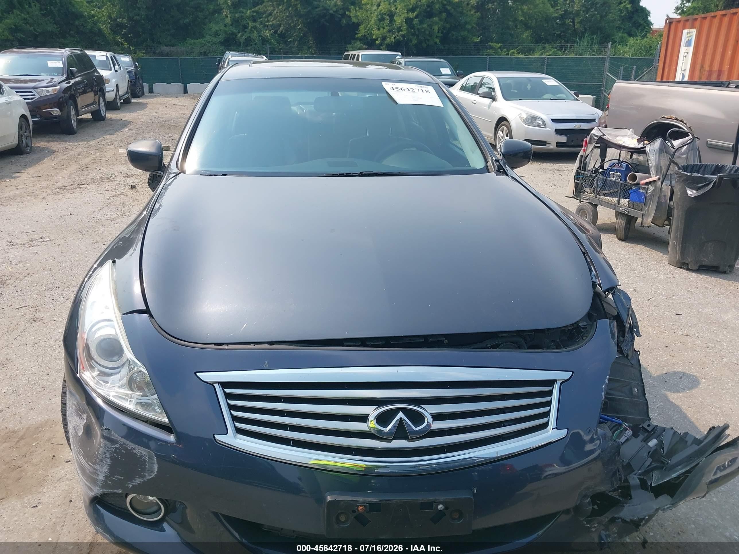 2013 Infiniti G37x   Серый vin: JN1CV6AR0DM355122