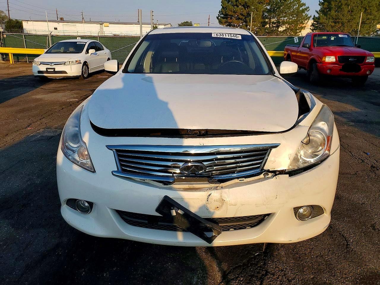 2013 Infiniti G37 Sedan X White vin: JN1CV6AR0DM357291