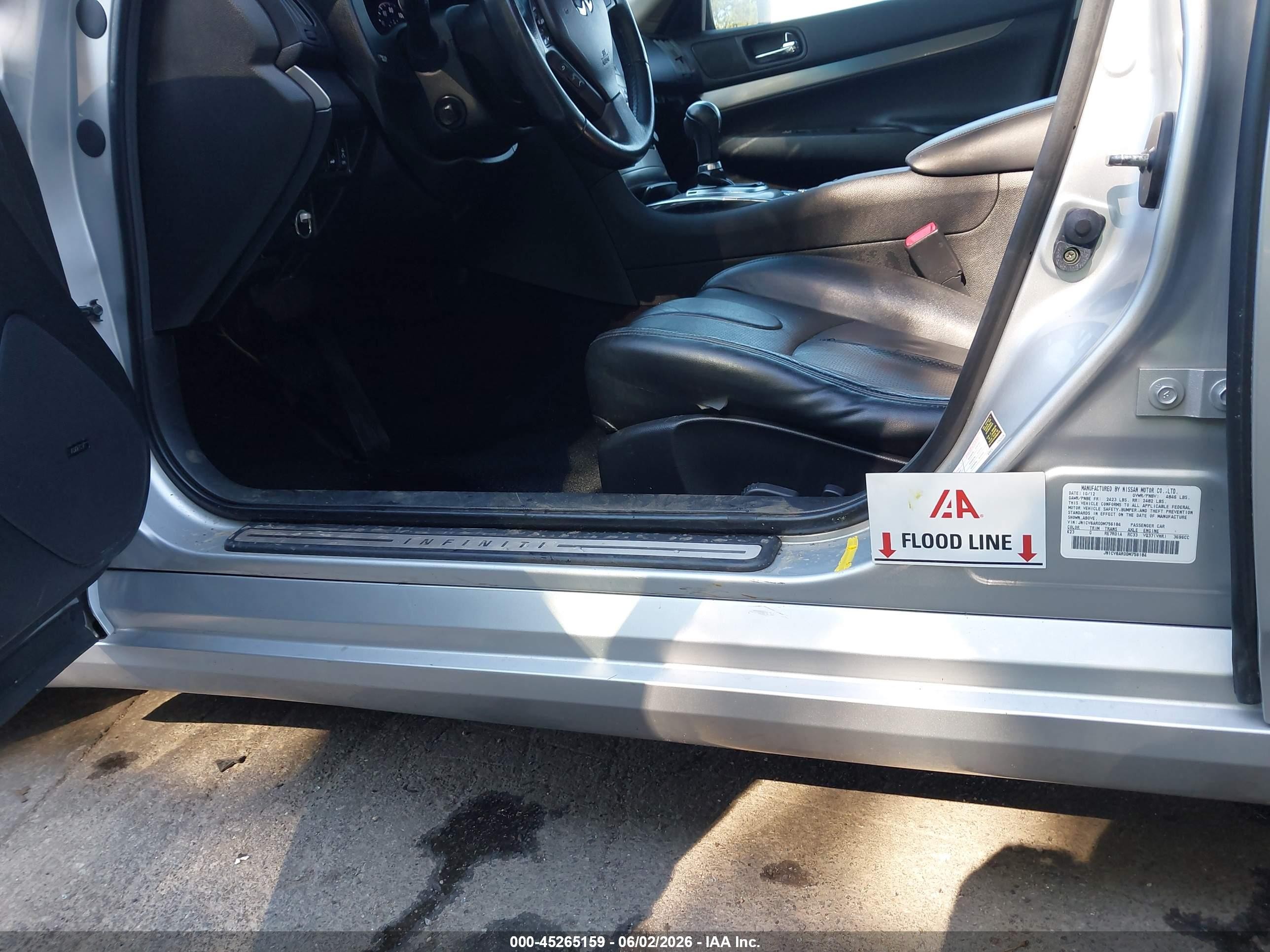 2013 Infiniti G37x   Silver vin: JN1CV6AR0DM756184