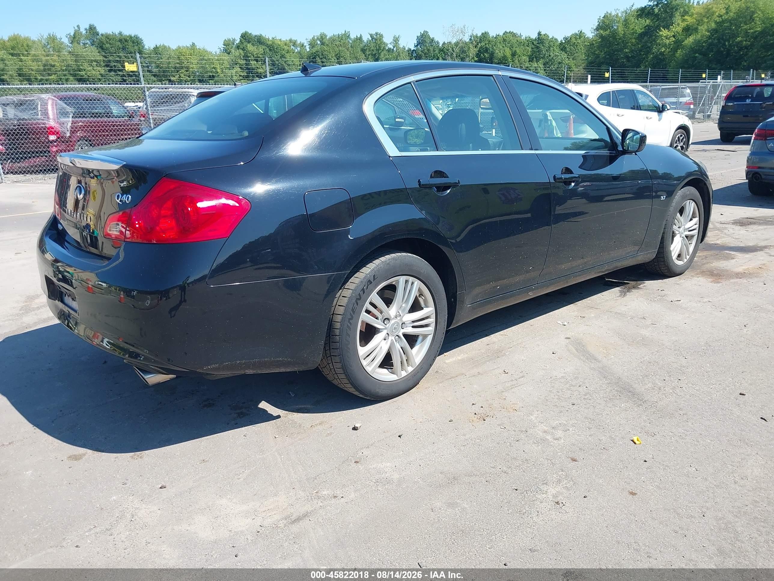 2015 Infiniti Q40   Black vin: JN1CV6AR0FM522159