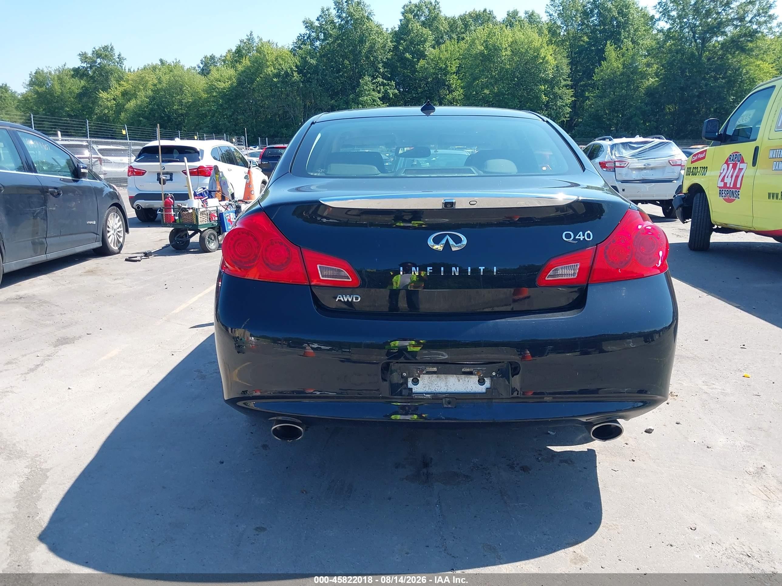 2015 Infiniti Q40   Black vin: JN1CV6AR0FM522159