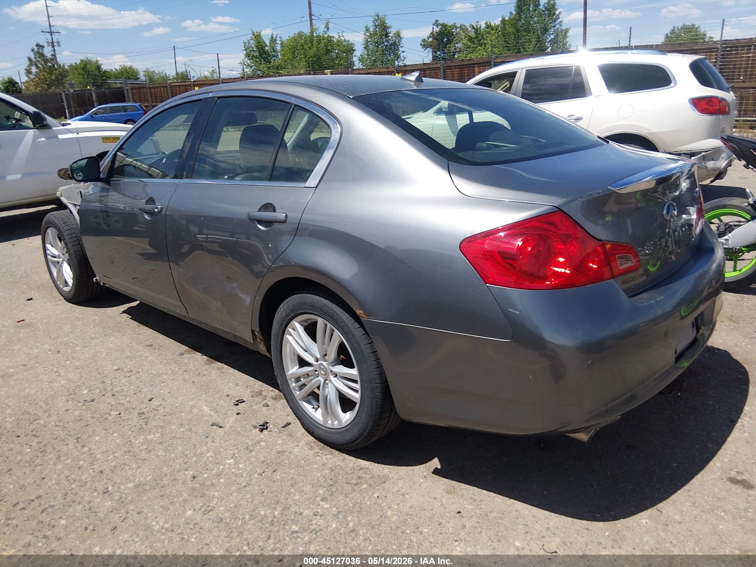 2010 Infiniti G37x Gray vin: JN1CV6AR1AM451577