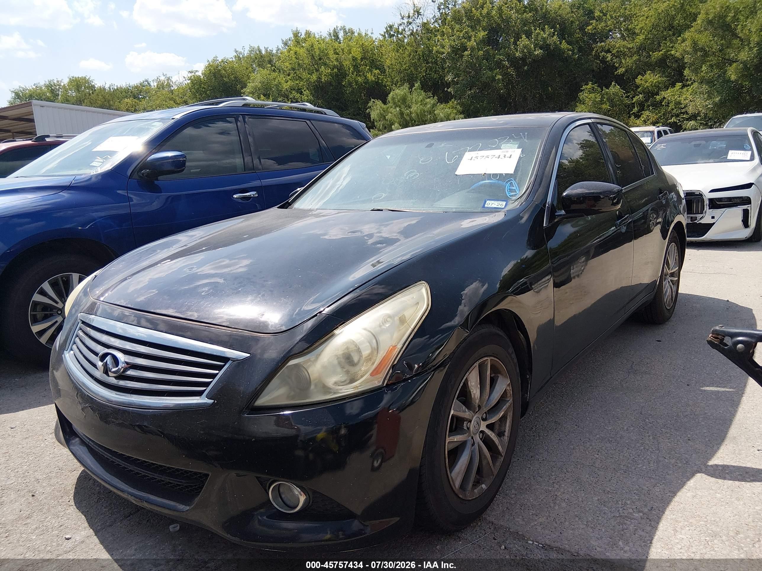 2012 Infiniti G37x   Black vin: JN1CV6AR1CM672034