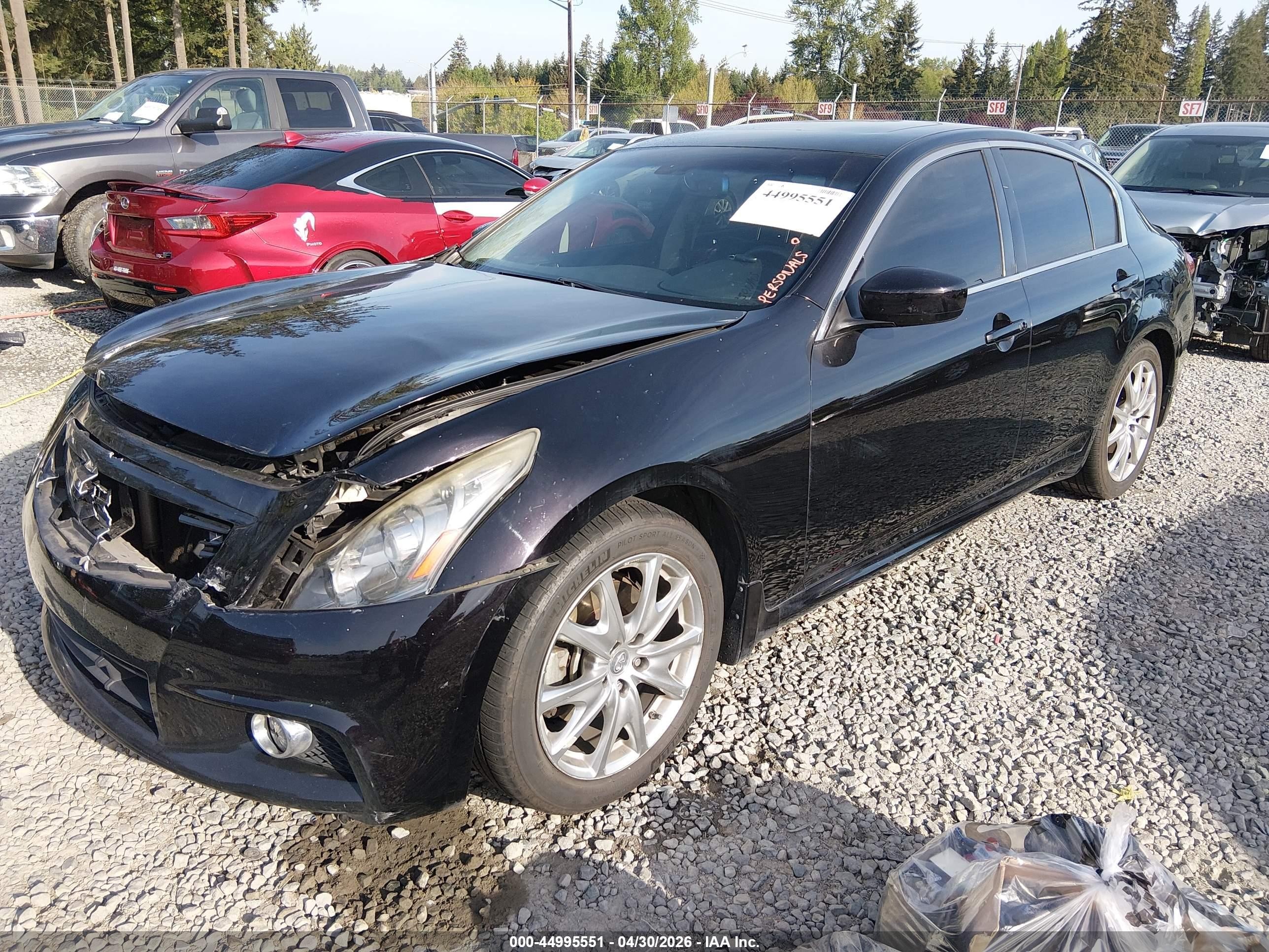2012 Infiniti G37x   Black vin: JN1CV6AR1CM672437