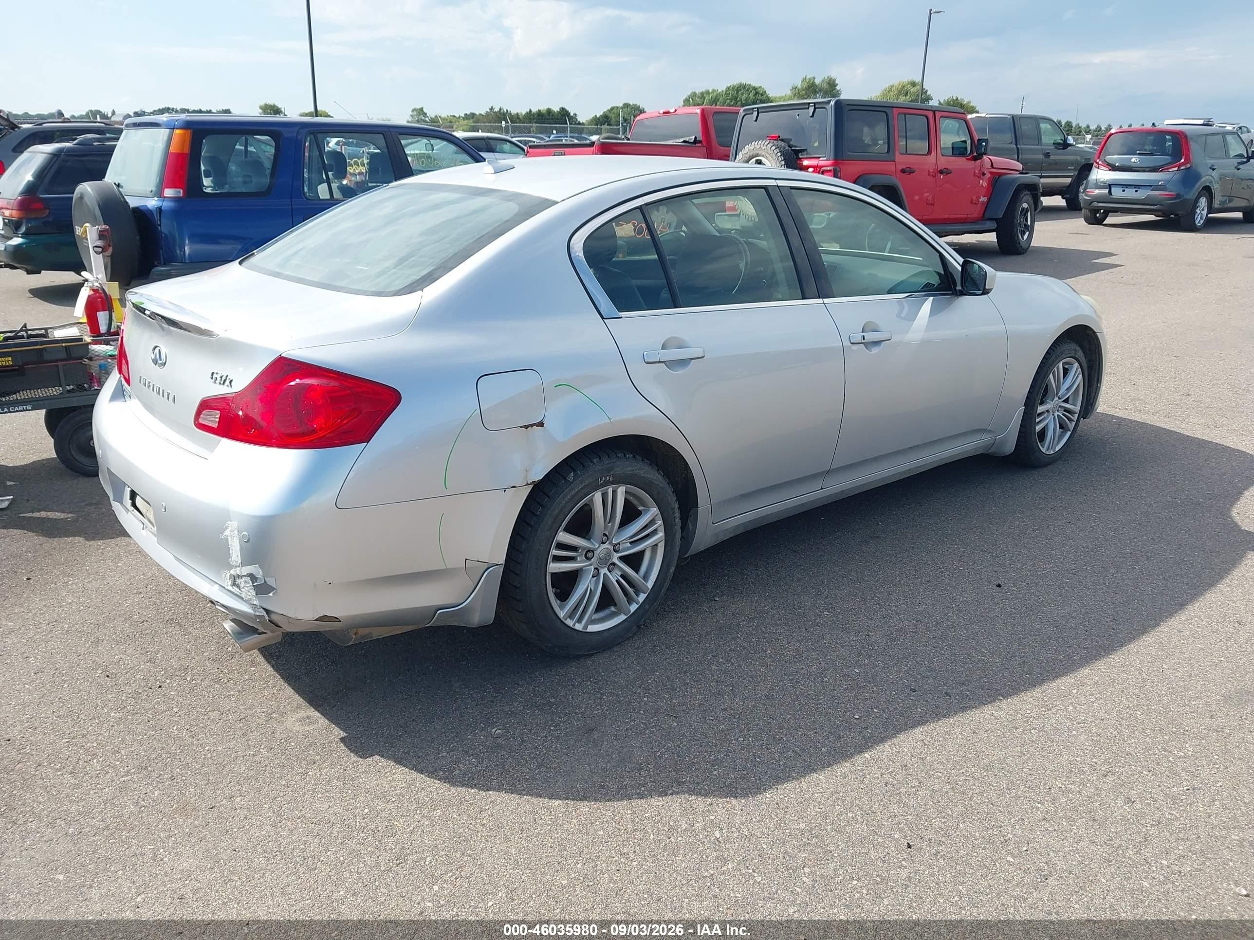 2012 Infiniti G37x   Silver vin: JN1CV6AR1CM972737
