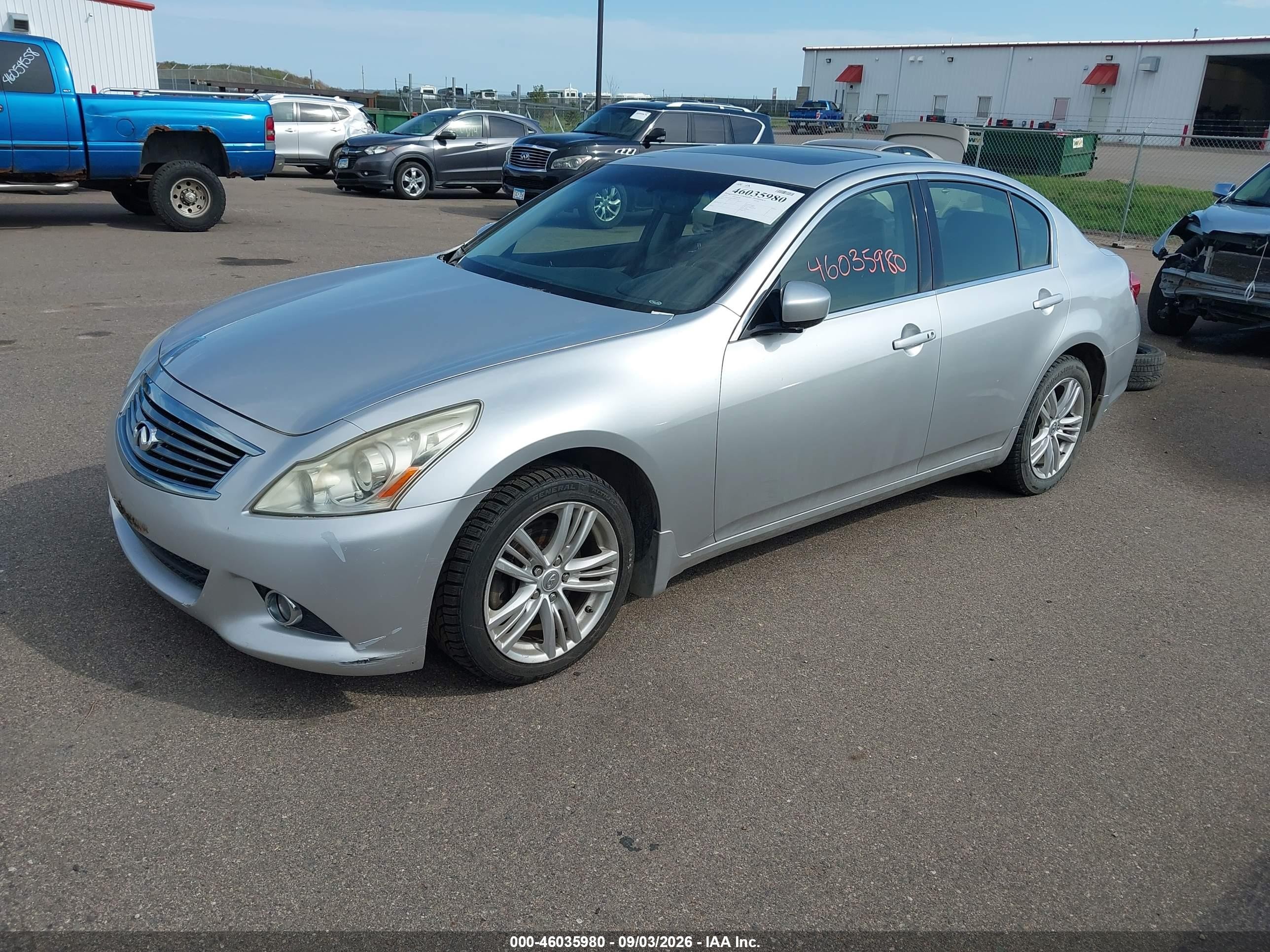 2012 Infiniti G37x   Silver vin: JN1CV6AR1CM972737